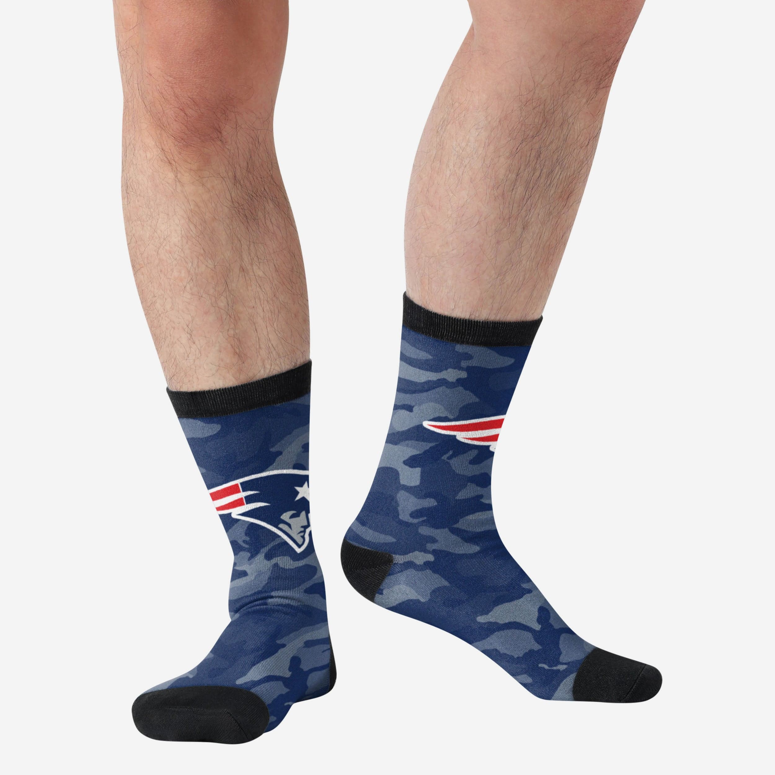 New England Patriots Stylish Printed Camo Socks - Show Your Team Spirit!