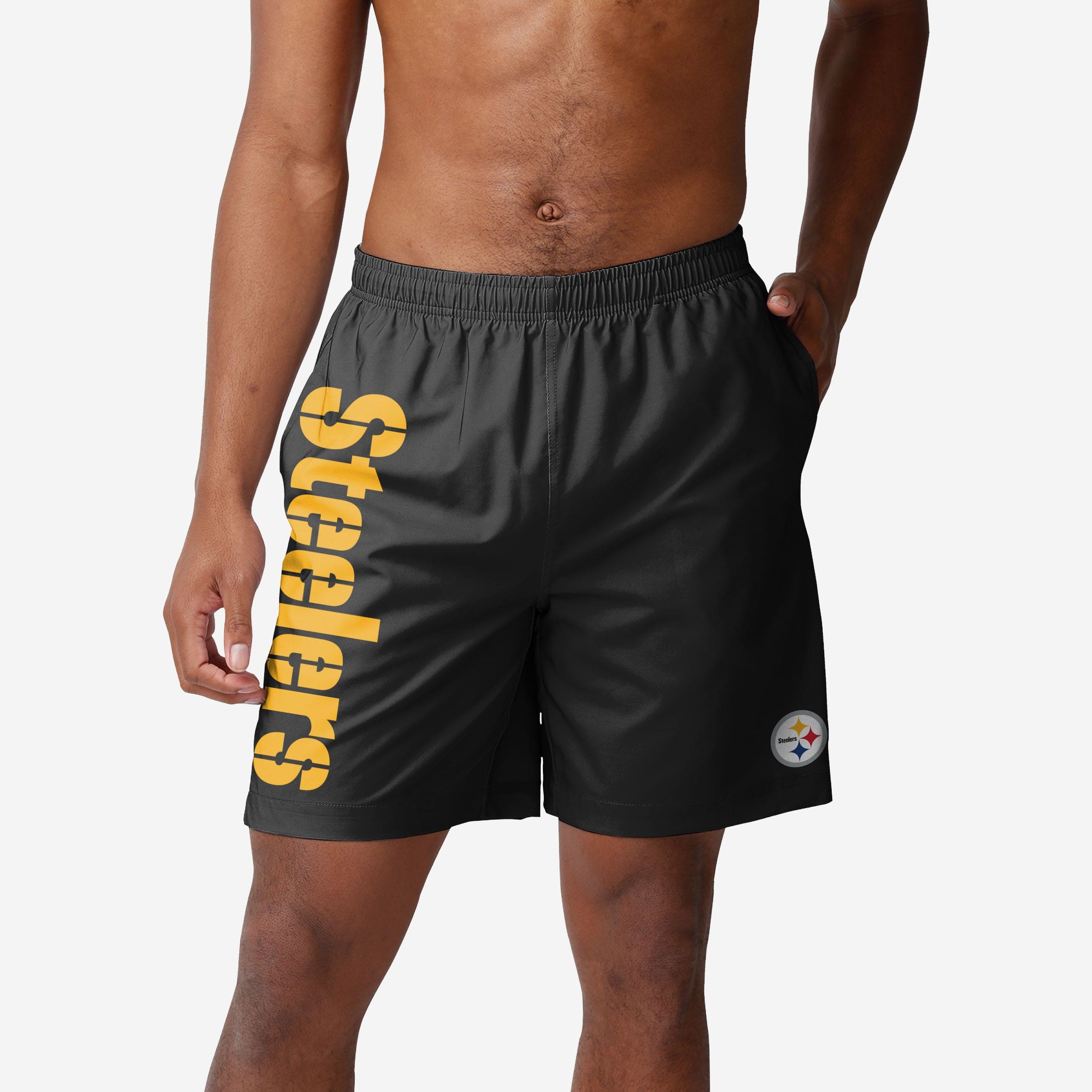 Pittsburgh Steelers Stylish Wordmark Swimming Trunks