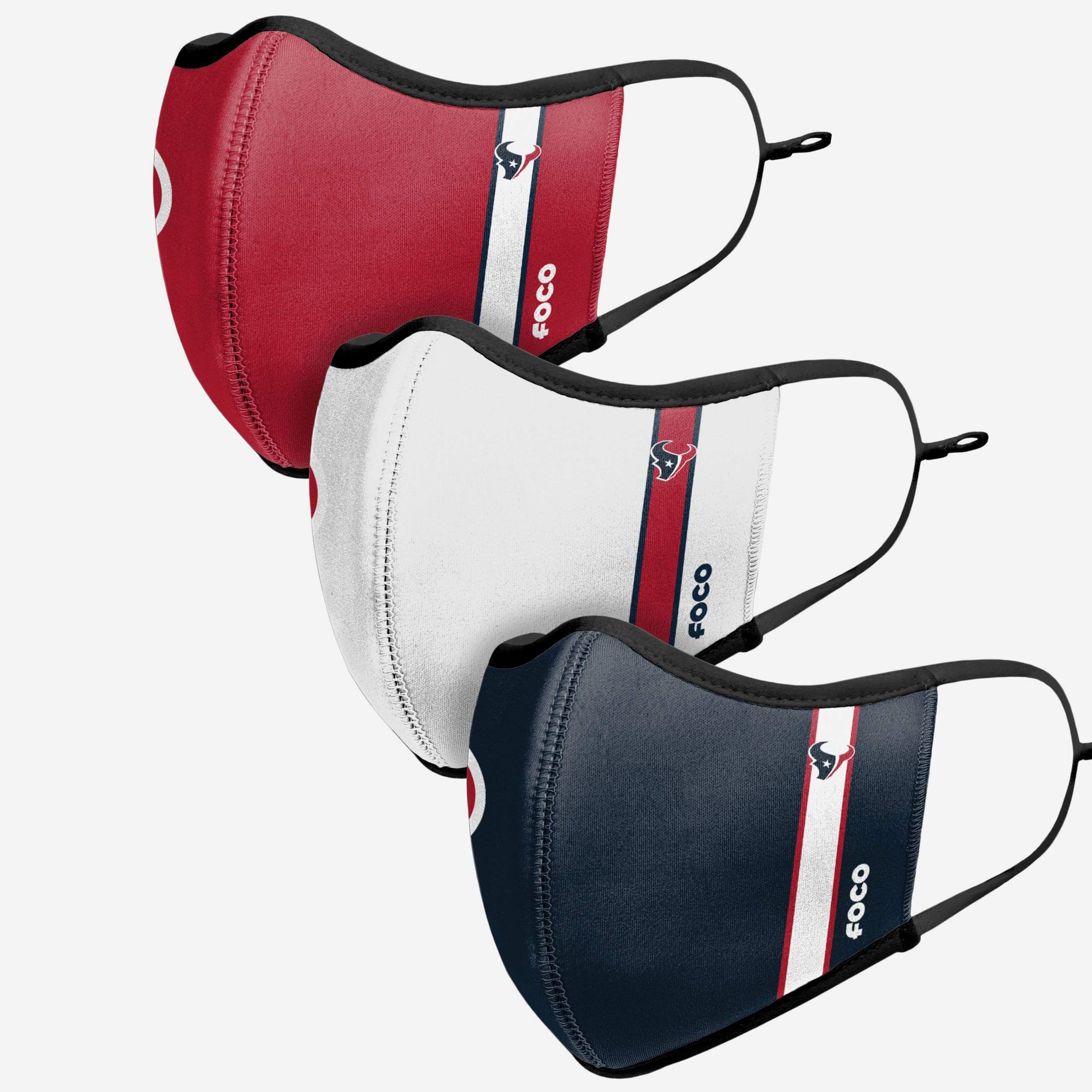 Houston Texans 3-Pack Stylish Sport Face Covers