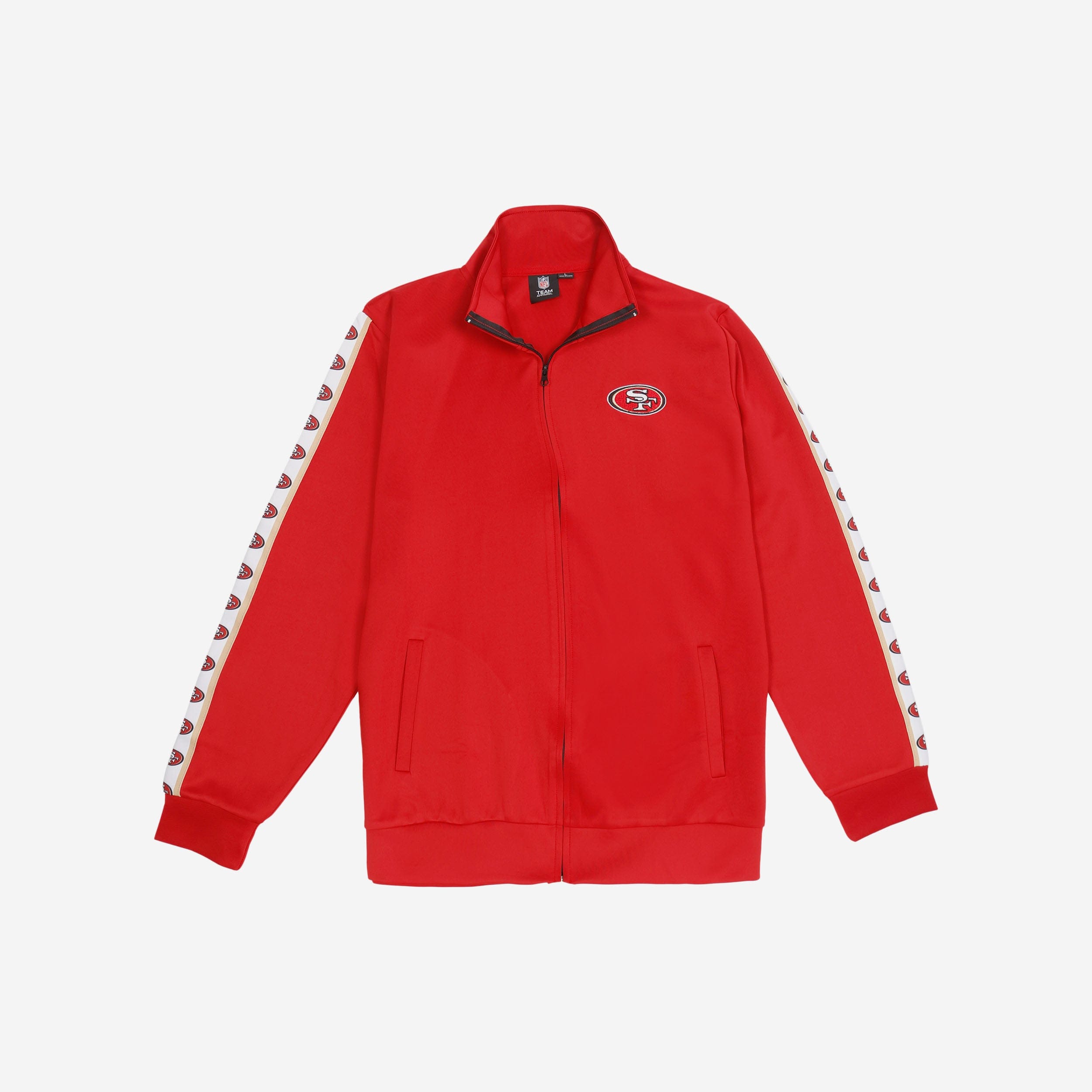 San Francisco 49ers Stripe Logo Track Jacket - Gear Up for Team Spirit!