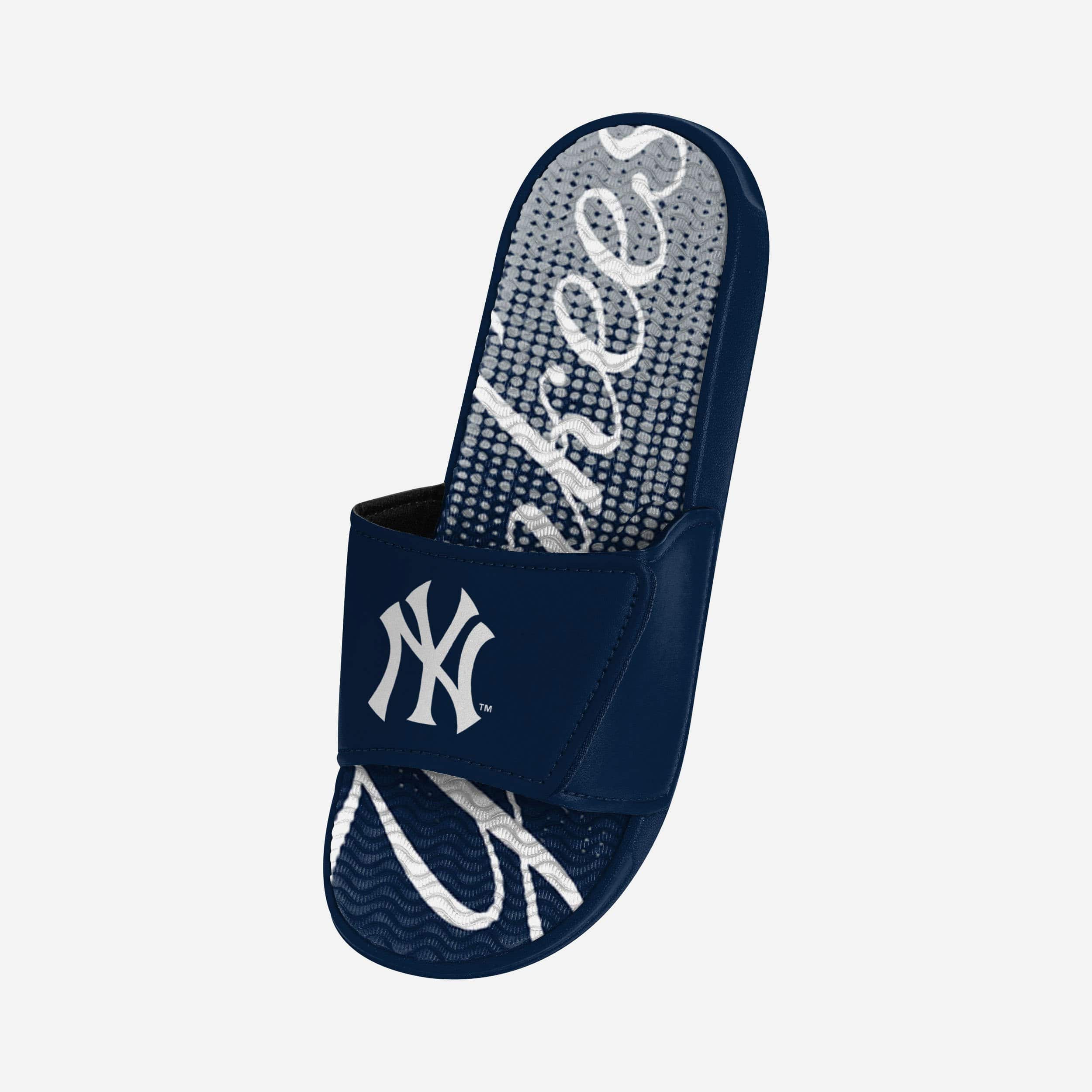 New York Yankees Gradient Wordmark Gel Slides - Ultimate Comfort for Fans