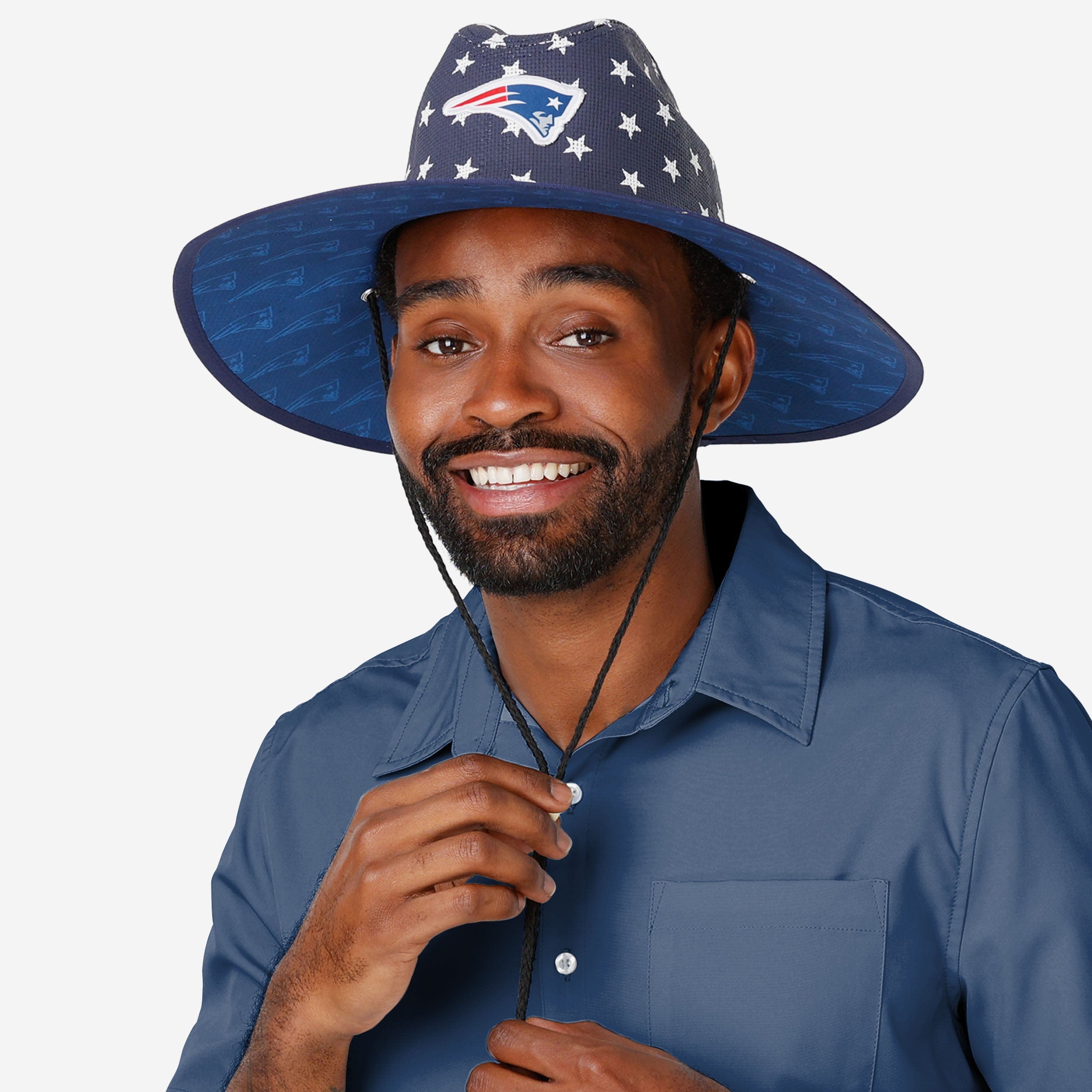 New England Patriots Thematic Straw Hat: Show Your Team Spirit!