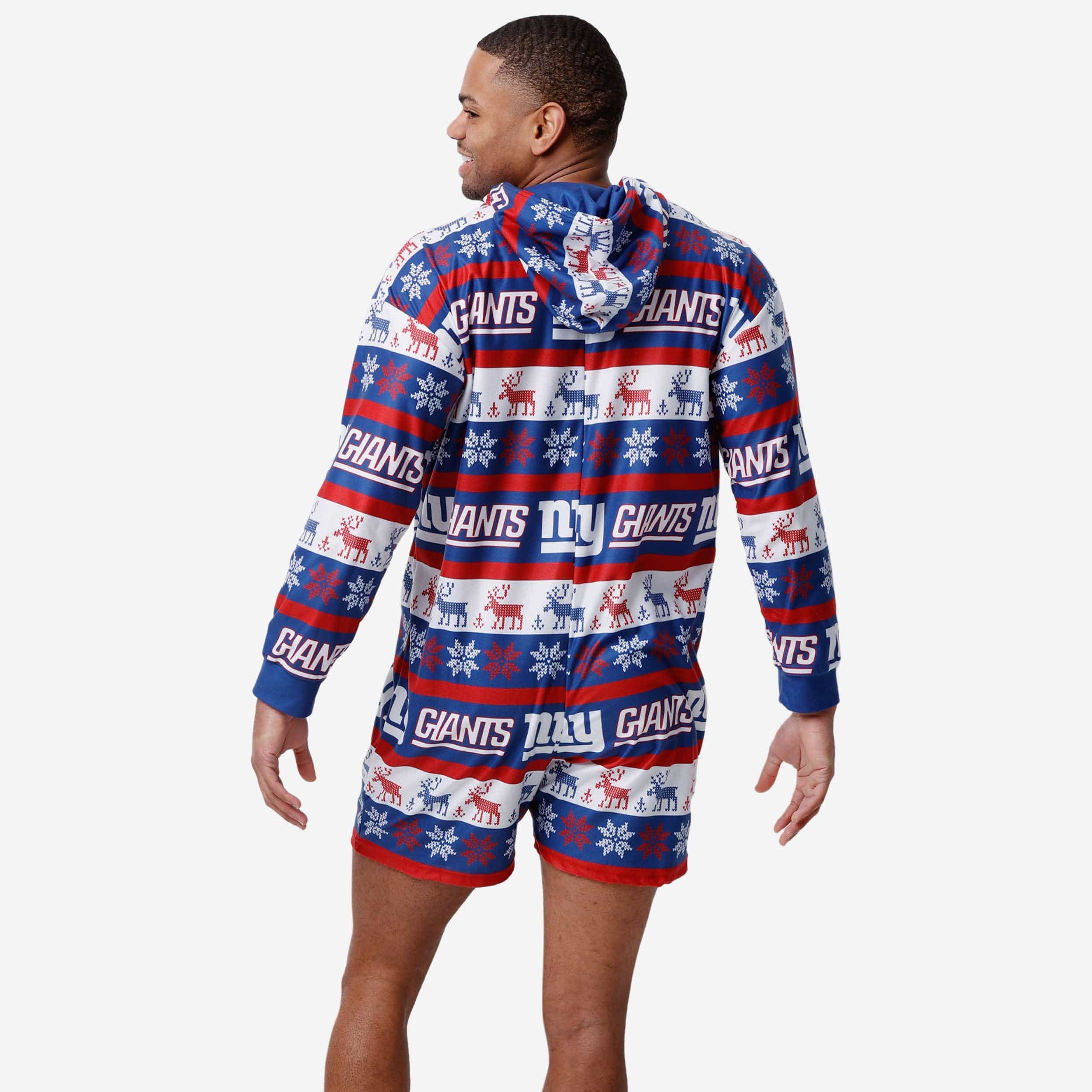 New York Giants Cozy Short One Piece Pajamas - Ideal for Game Nights