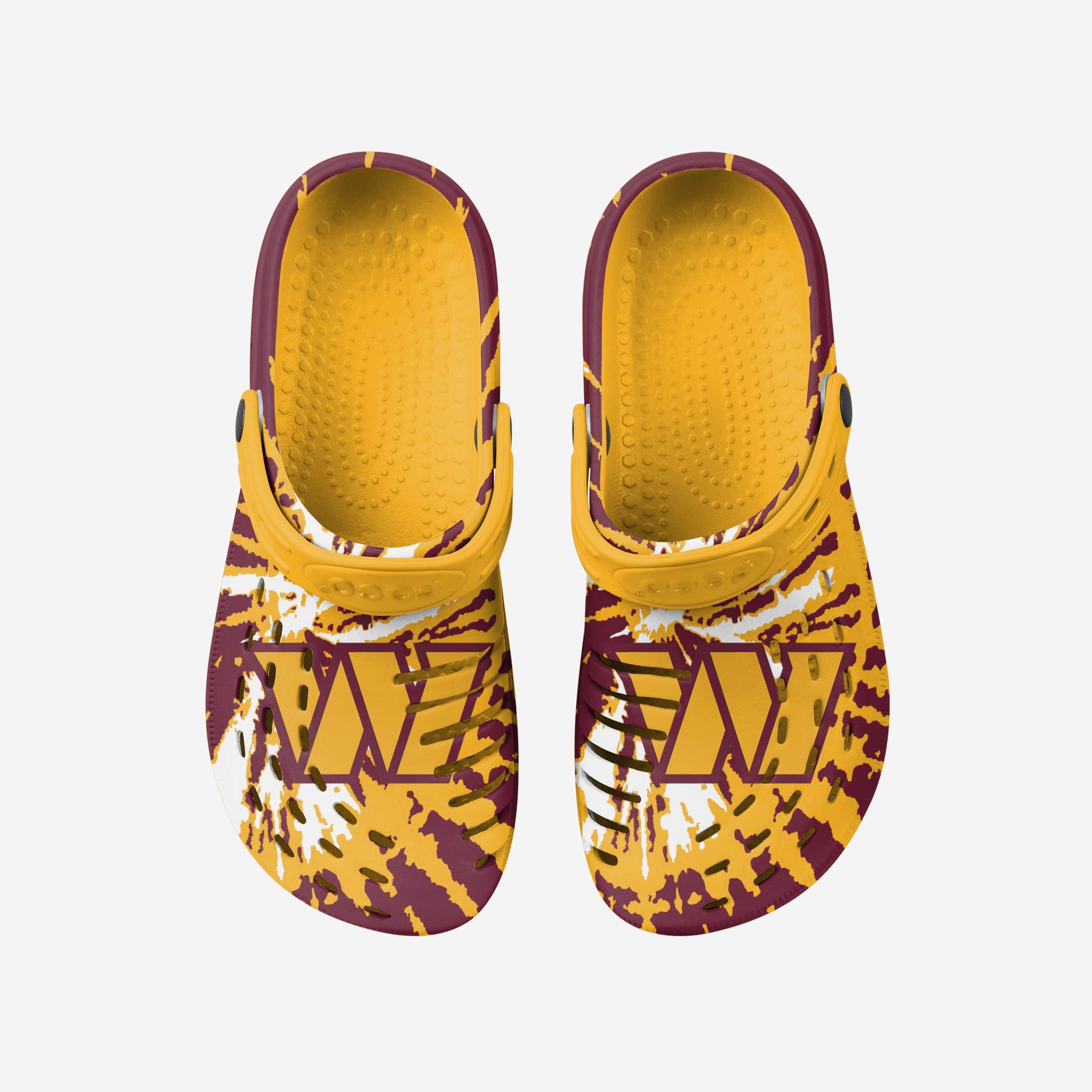 Washington Commanders Stylish Tie - Dye Clogs with Straps