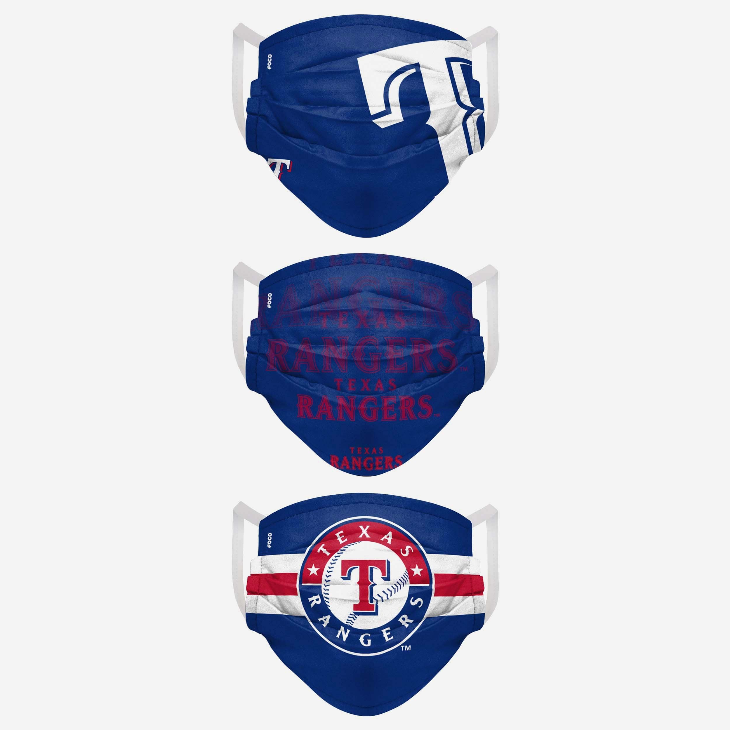 Texas Rangers Matchday 3-Pack Face Cover - Represent Your Team in Style!
