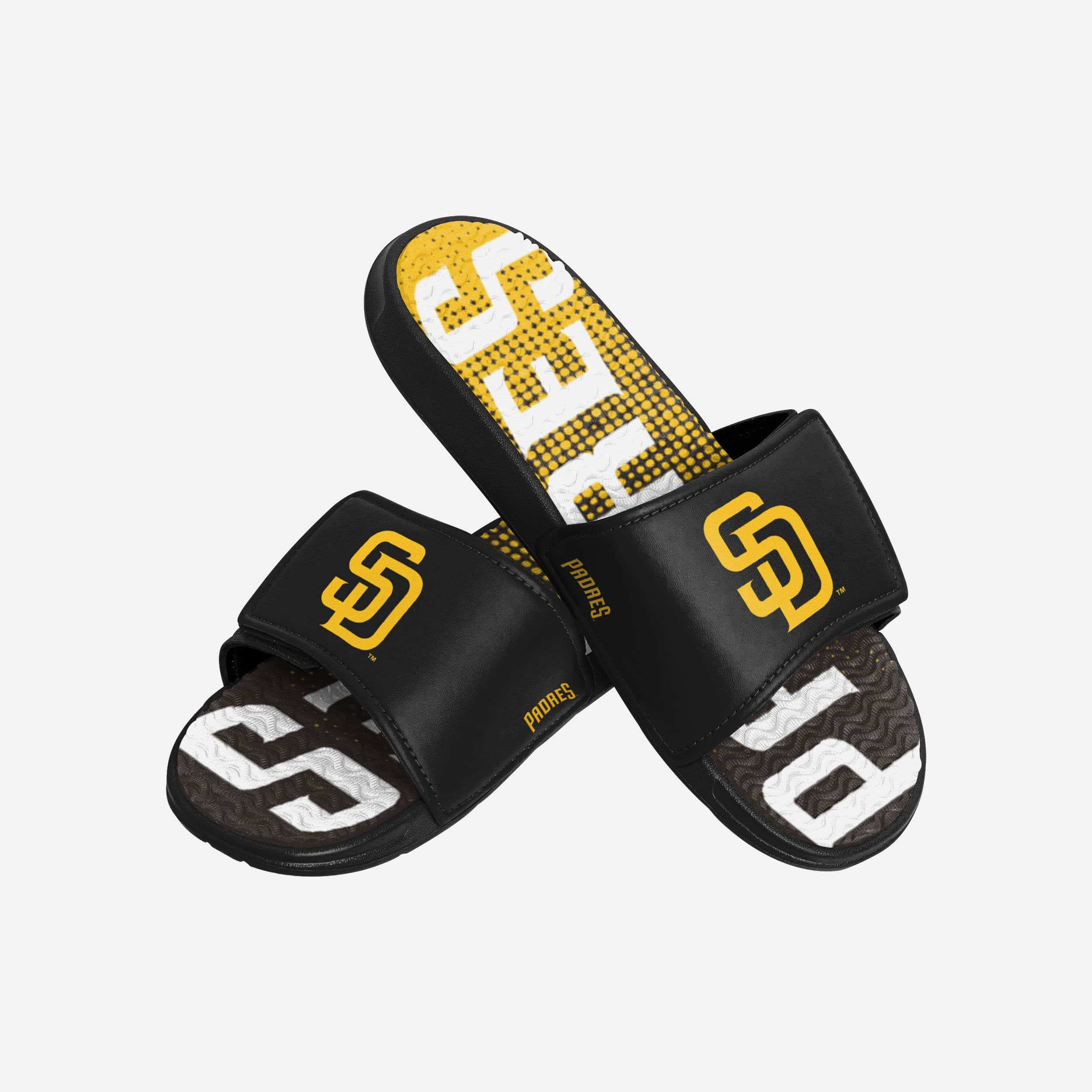 San Diego Padres Gradient Wordmark Gel Slides - Ultimate Comfort for Fans