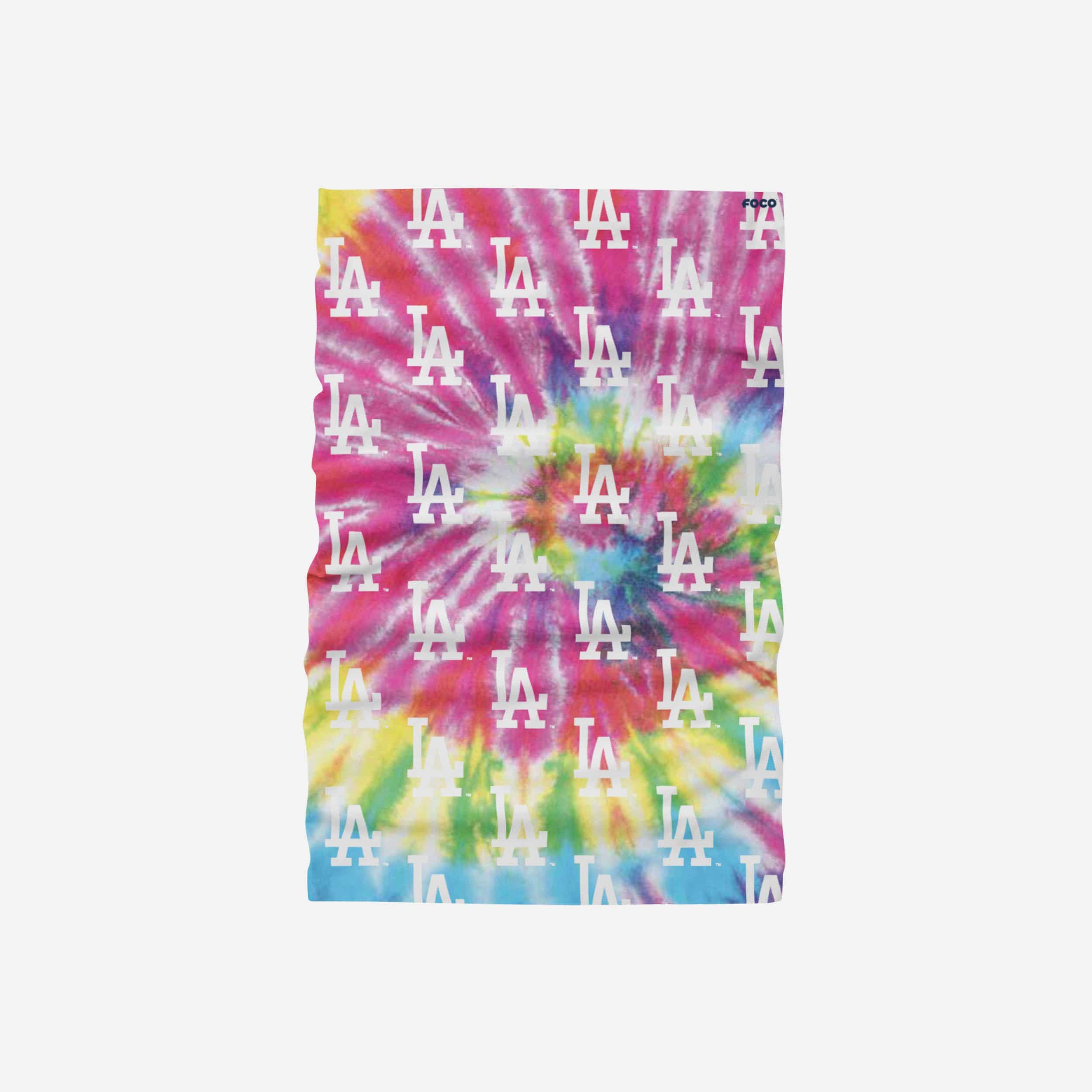 Stylish Los Angeles Dodgers Pastel Tie-Dye Gaiter Scarf - Show Your Team Spirit!
