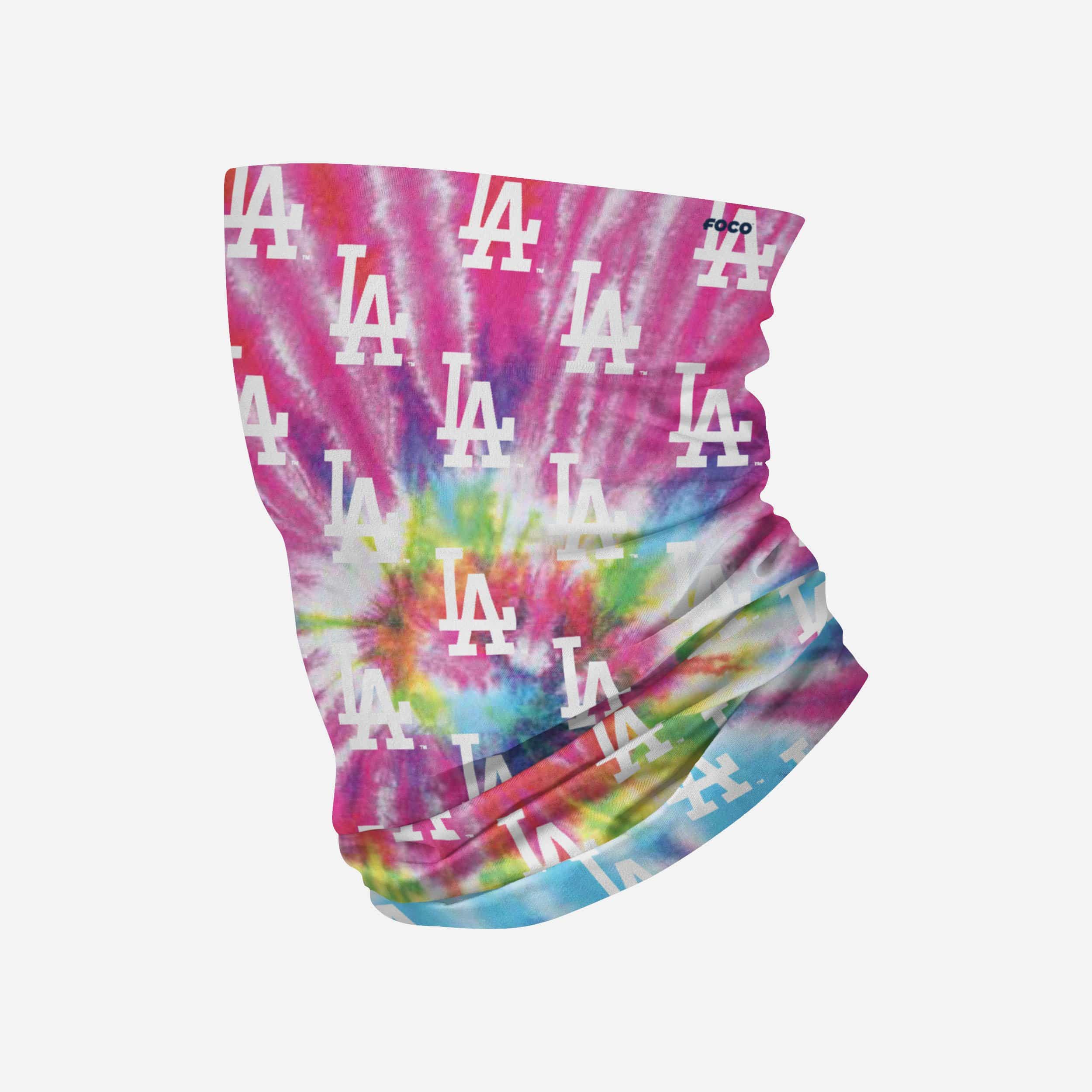 Stylish Los Angeles Dodgers Pastel Tie-Dye Gaiter Scarf - Show Your Team Spirit!