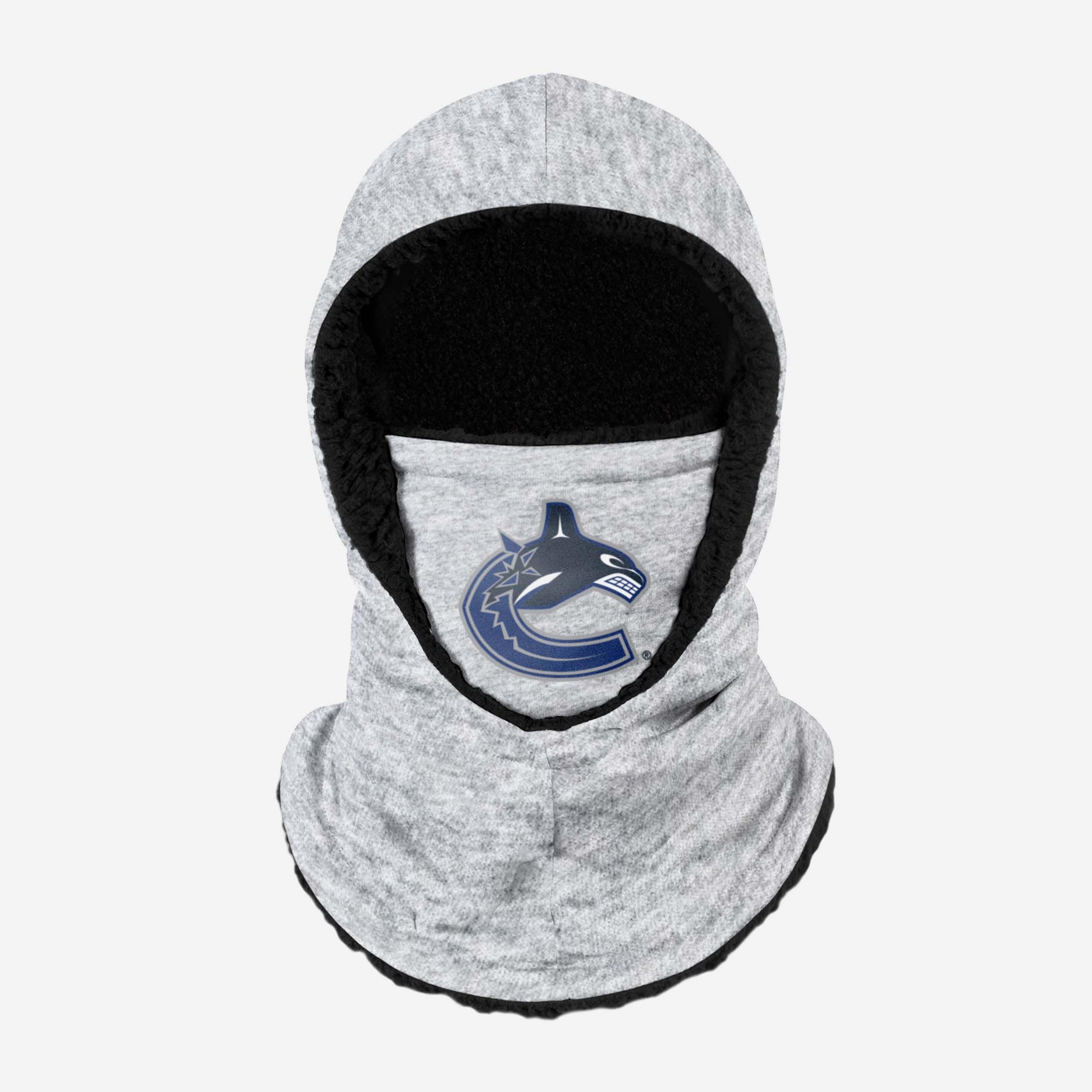 Vancouver Canucks Heather Grey Big Logo Hooded Gaiter - The Ultimate Winter Essential