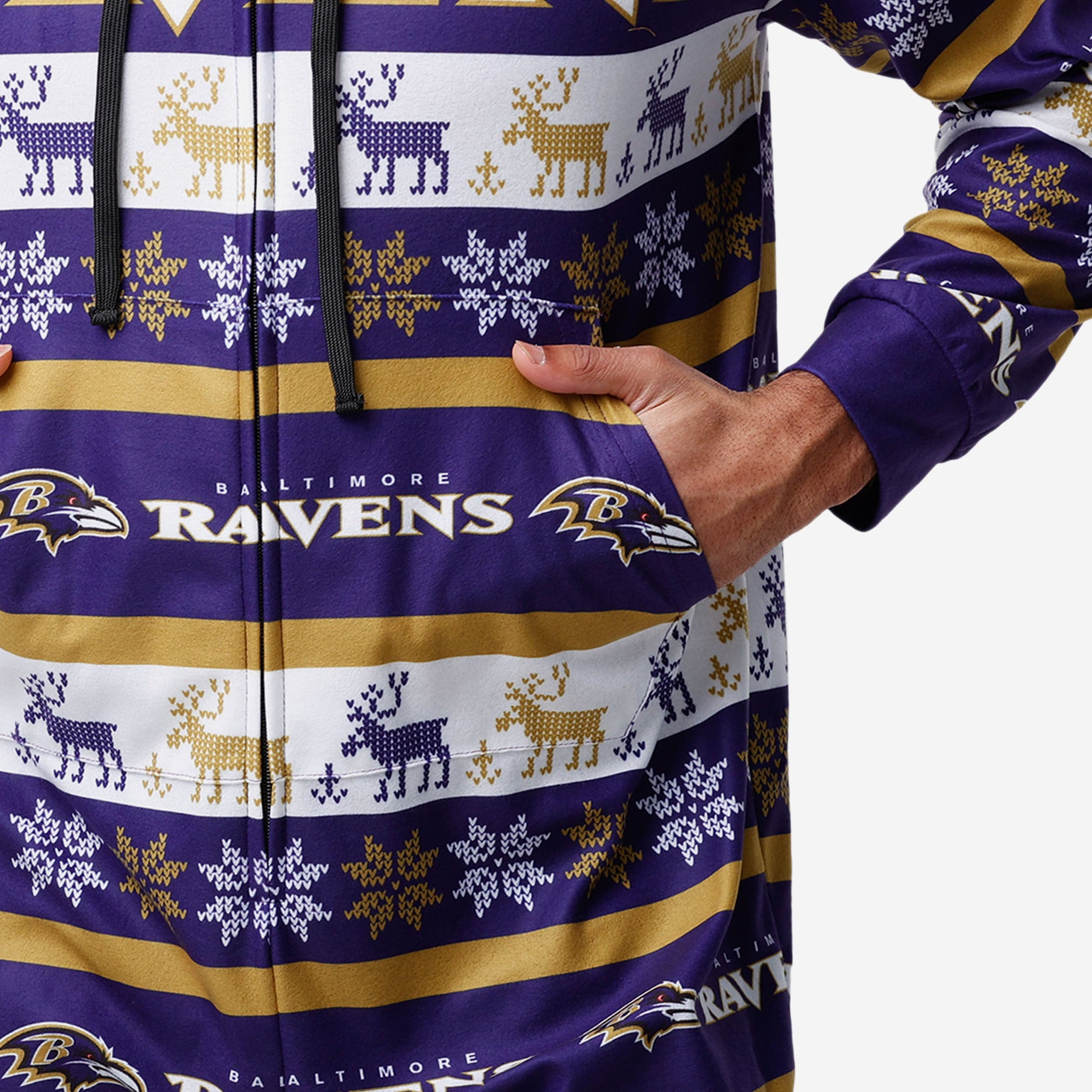 Baltimore Ravens Super Cozy Short One-Piece Pajamas