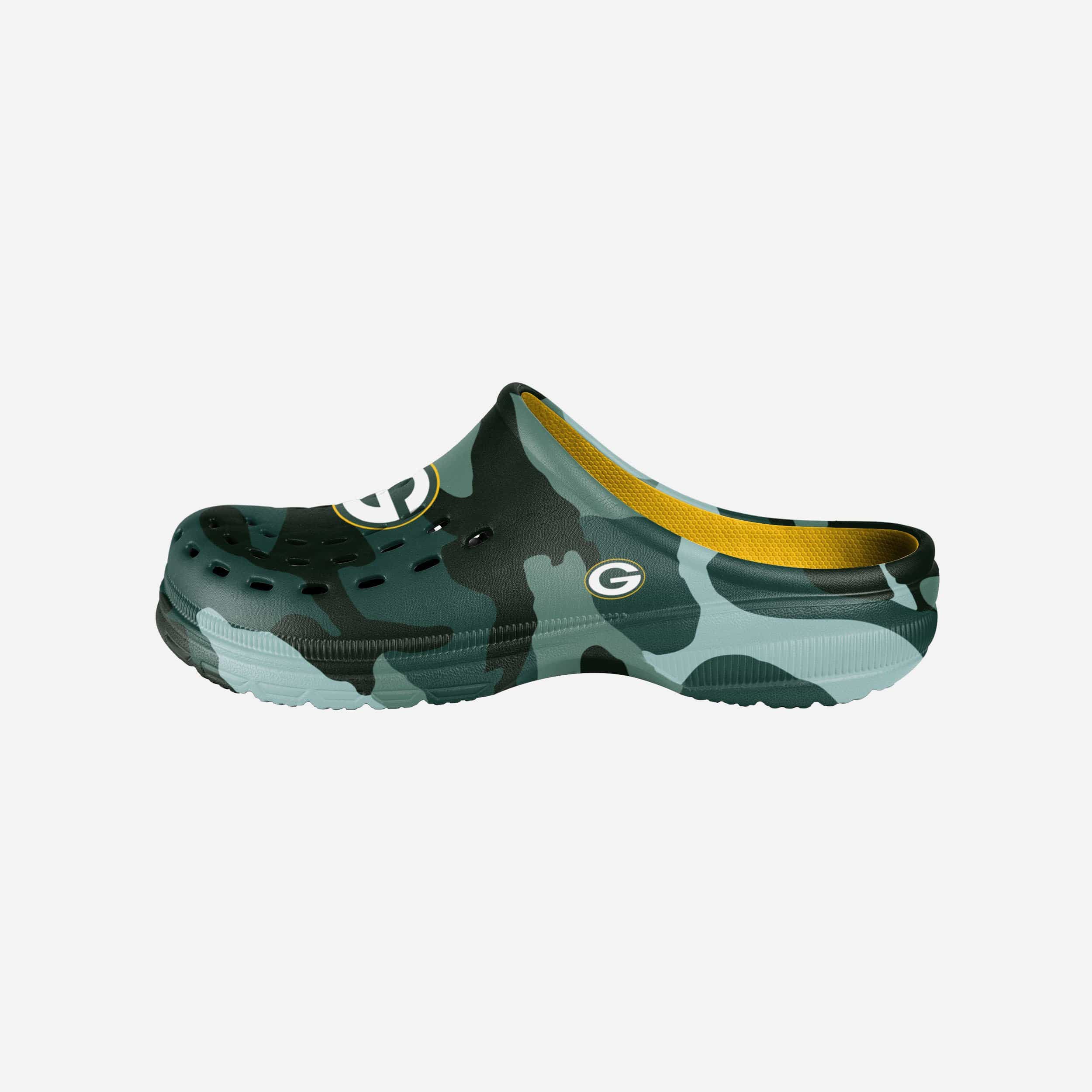 Green Bay Packers Tonal Camo Clogs - Show Your Team Spirit!