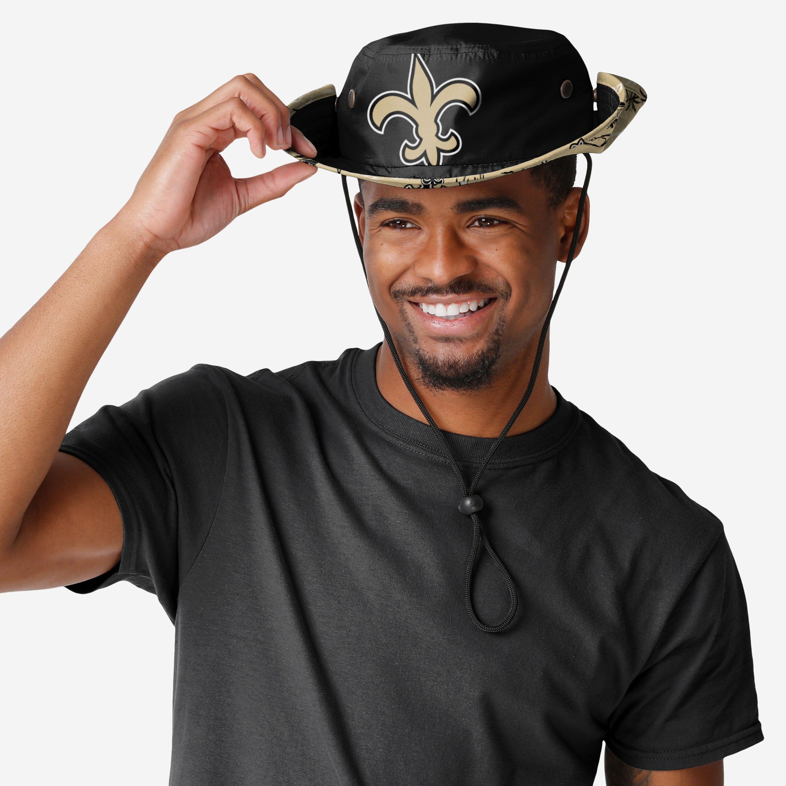 New Orleans Saints Stylish Cropped Big Logo Hybrid Boonie Hat
