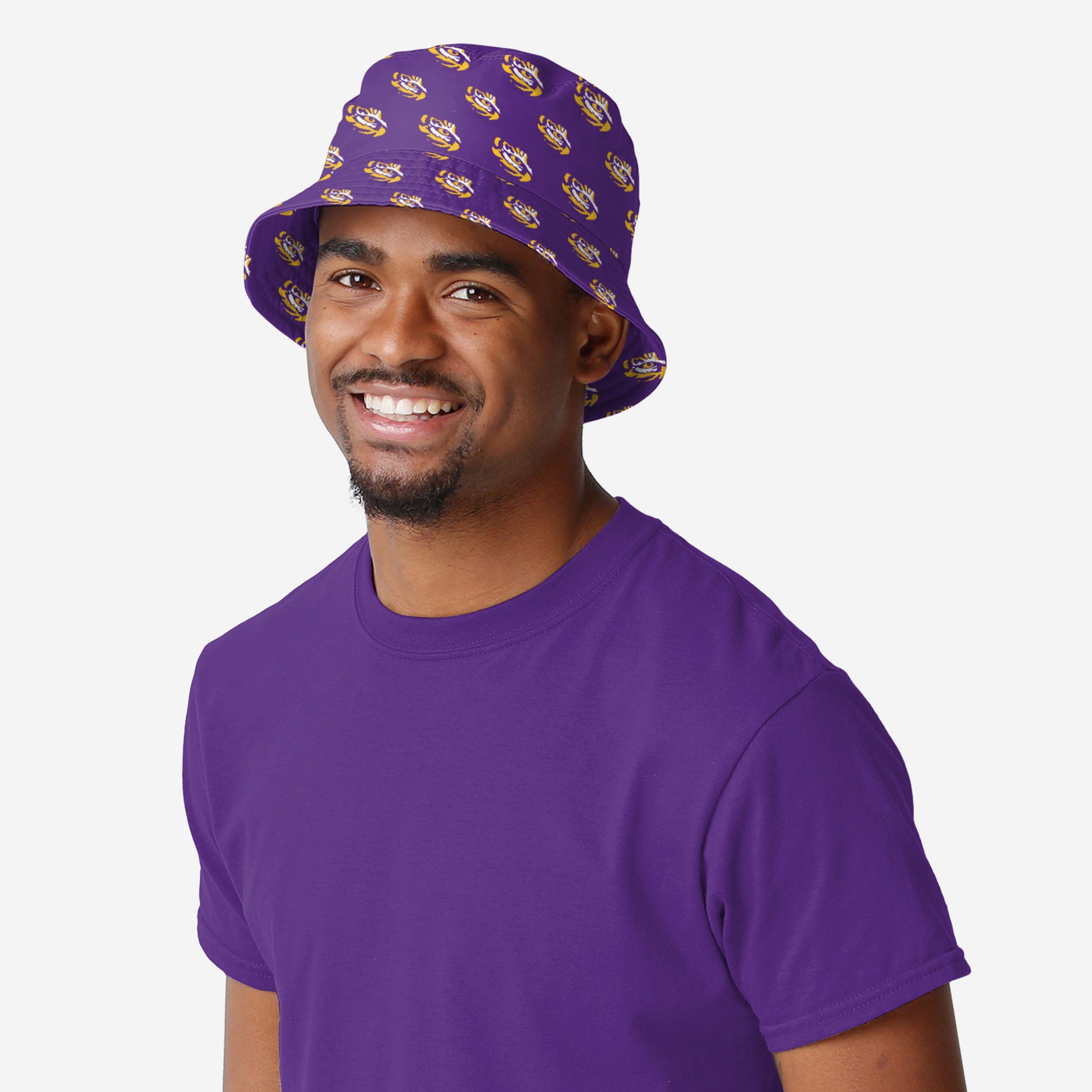LSU Tigers Mini Print Stylish Bucket Hat