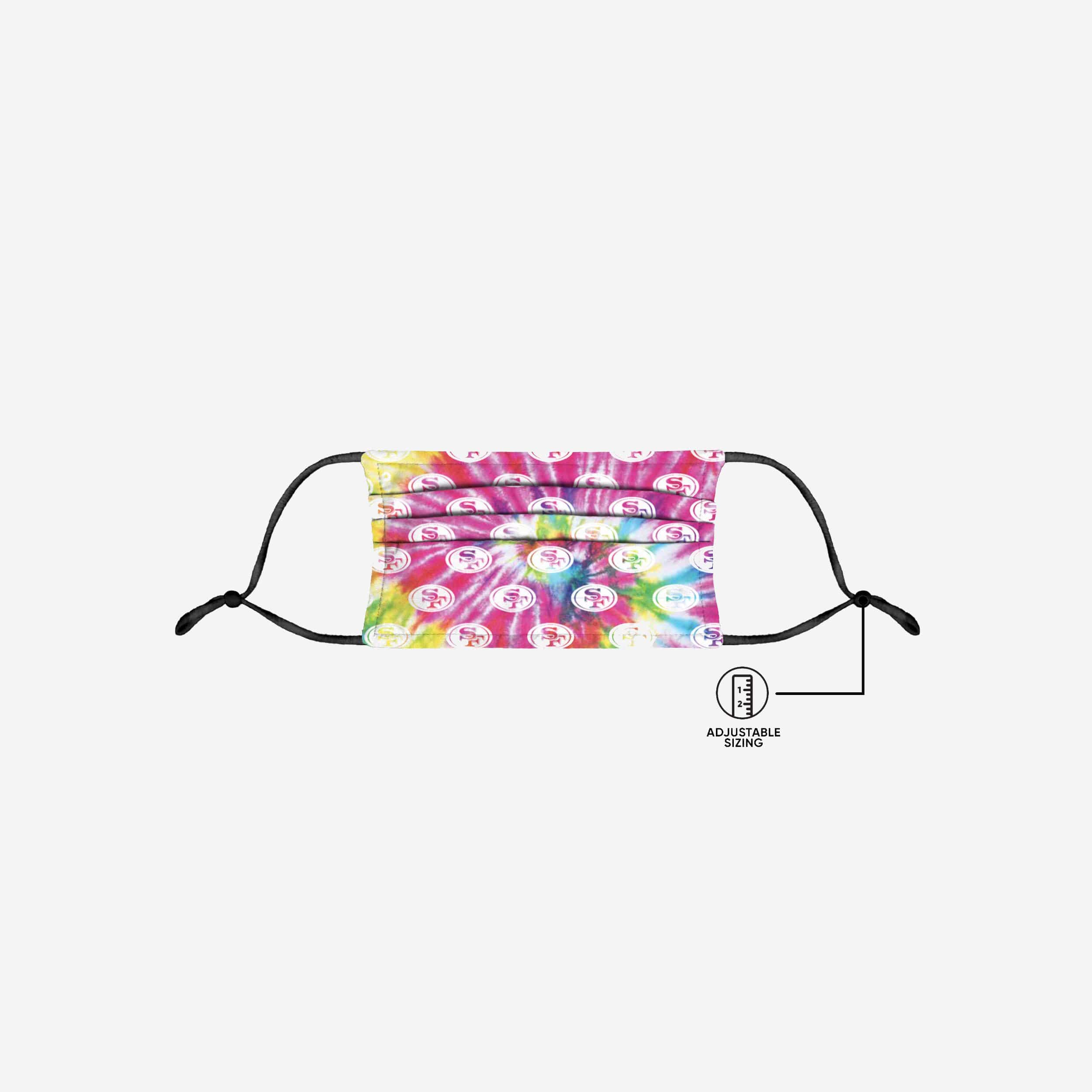 San Francisco 49ers Pastel Tie - Dye Adjustable Face Cover: A Must - Have for Fans!