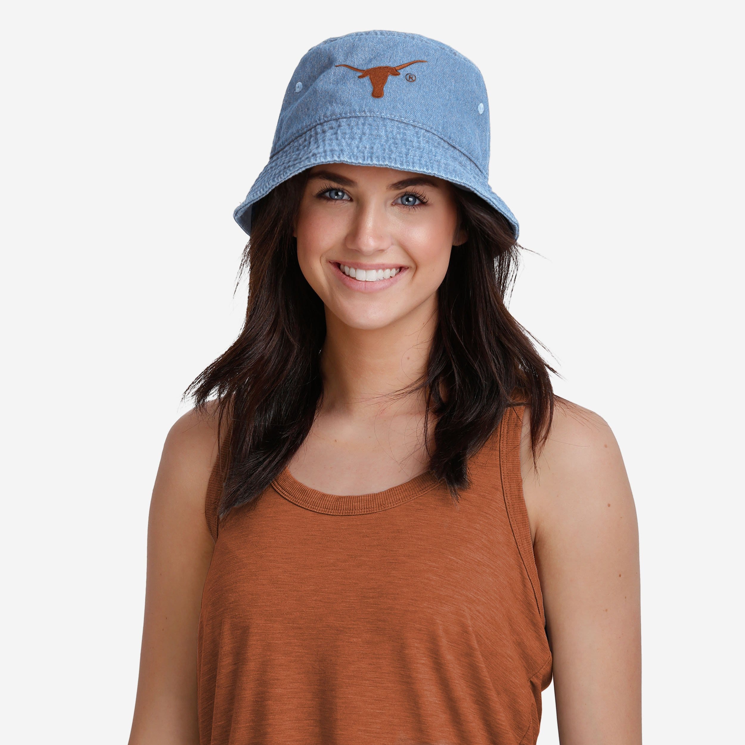 Texas Longhorns Stylish Denim Bucket Hat