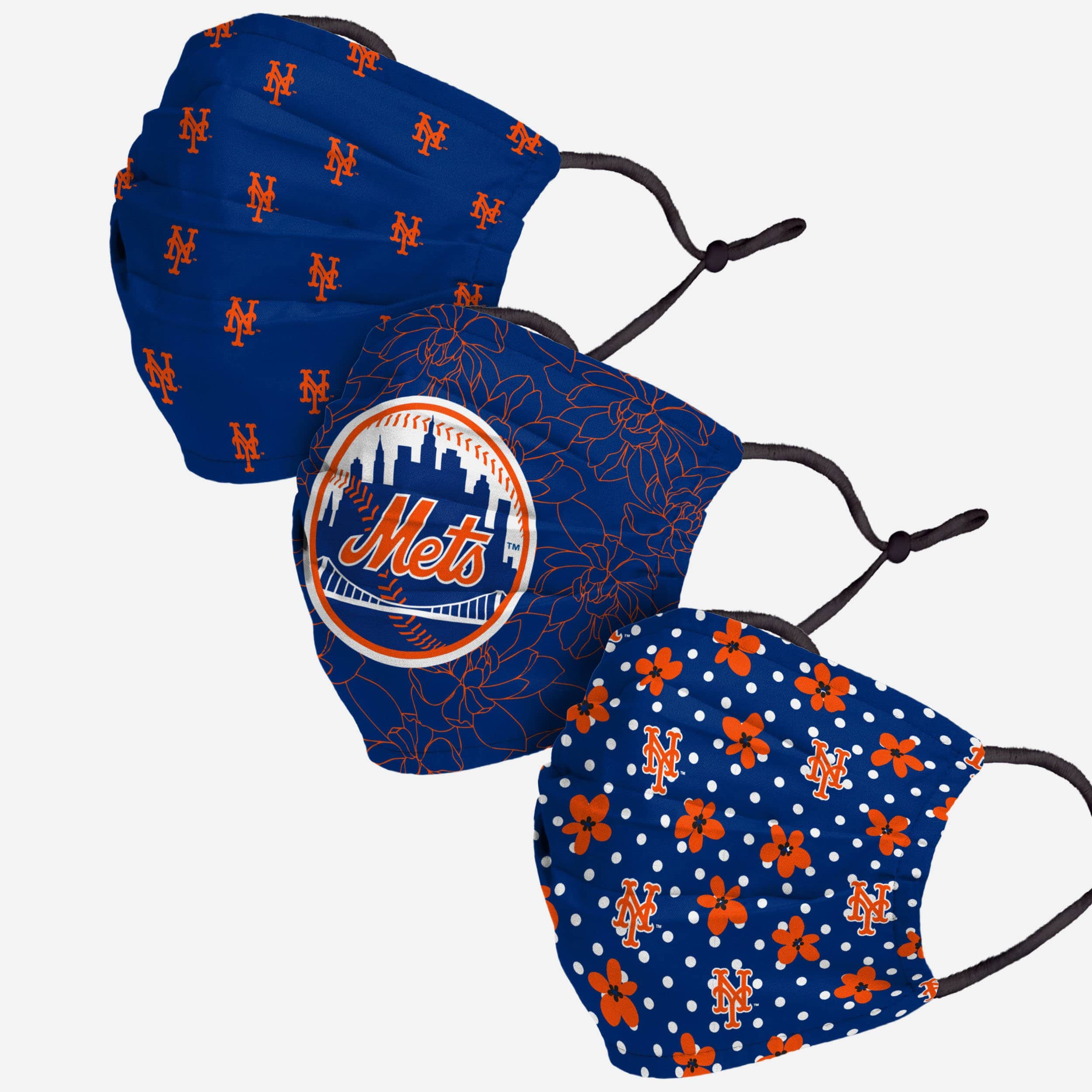 New York Mets Gameday Gardener 3-Pack Face Cover - Rep Your Team in Style!