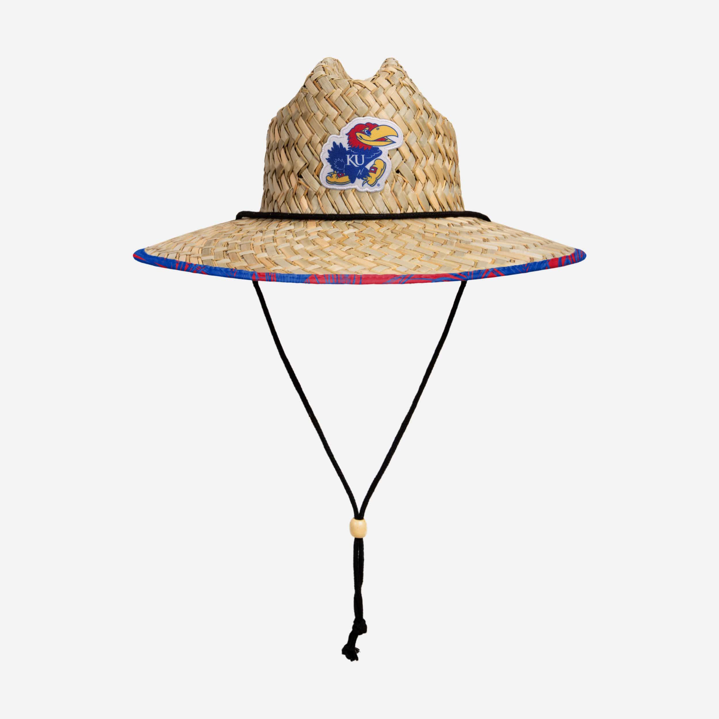 Hot Kansas Jayhawks Floral Straw Hat for Summer