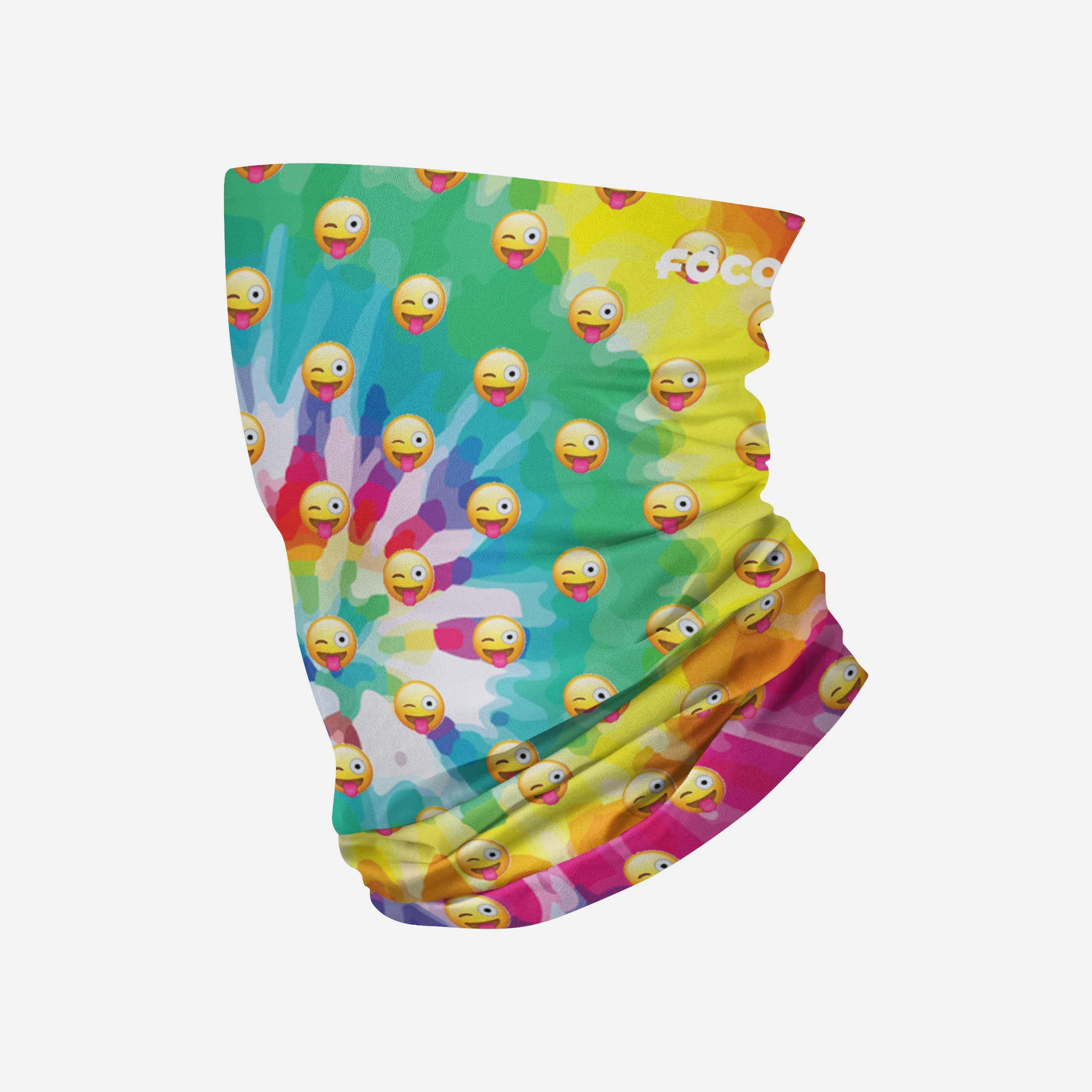 Vibrant Tie-Dye Silly Face Polyester Gaiter Scarf - A Must-Have Fashion Accessory