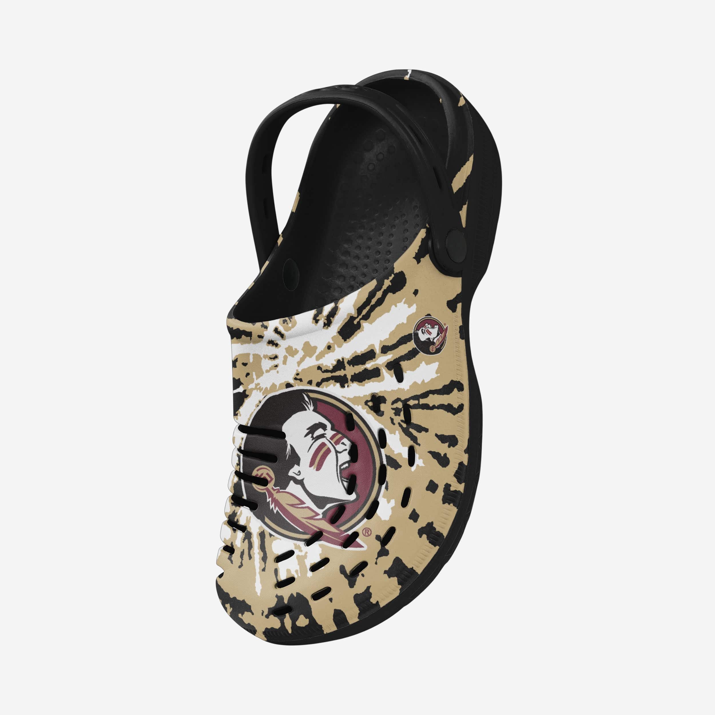 Florida State Seminoles Stylish Tie - Dye Clogs with Straps
