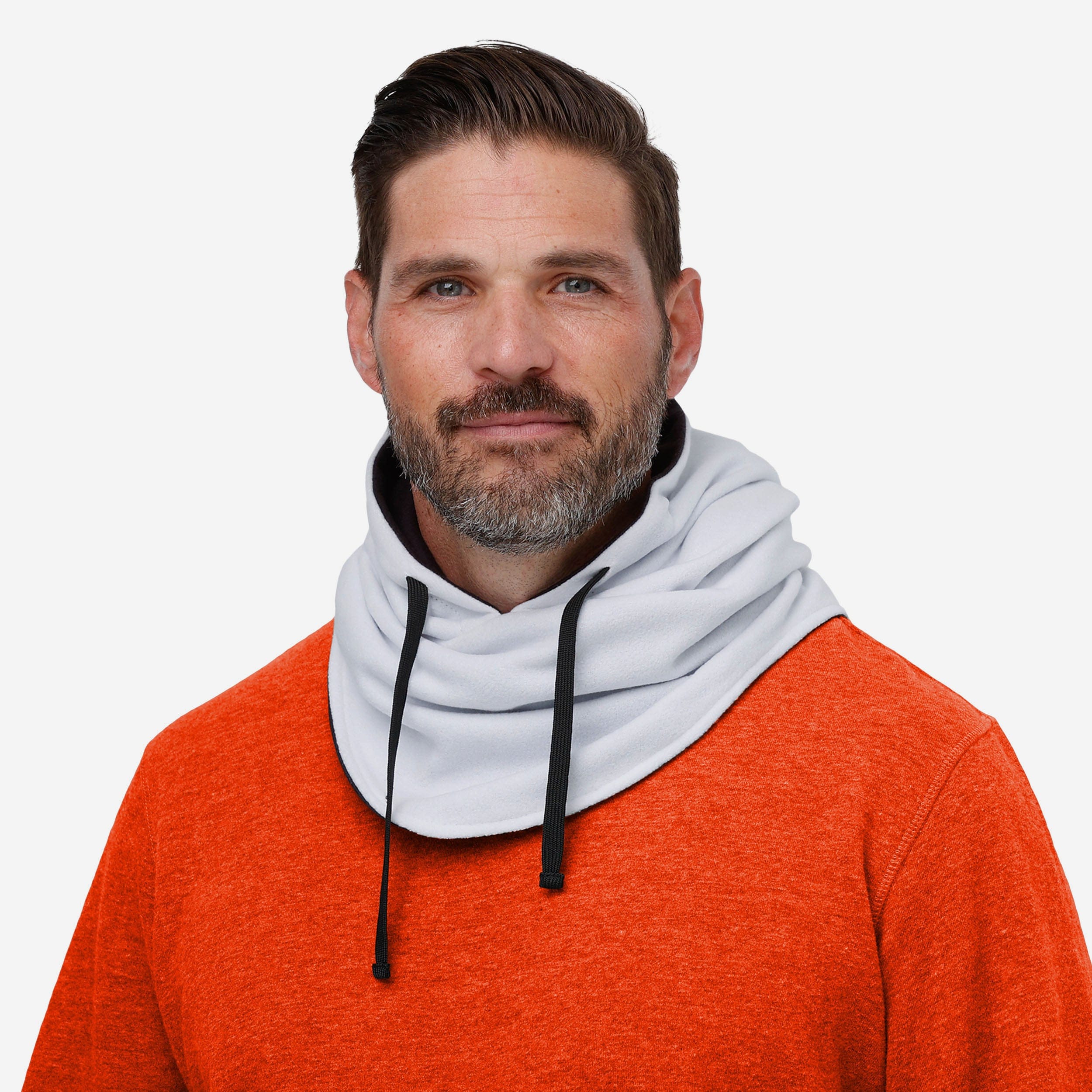 Cleveland Browns Stunning White Drawstring Hooded Gaiter
