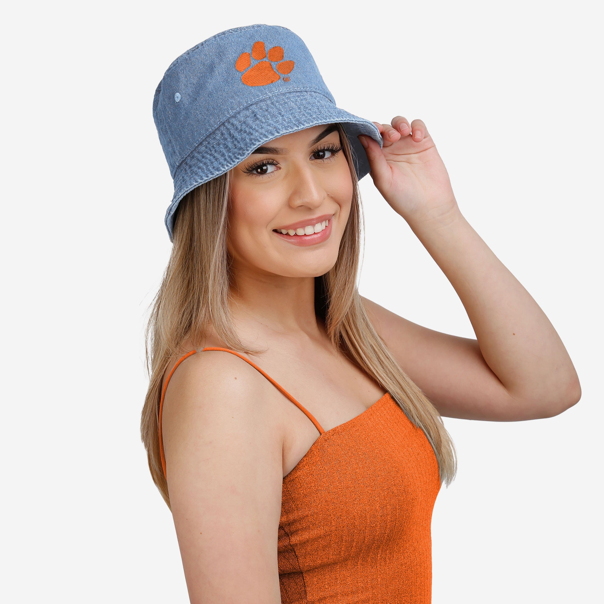 Stylish Clemson Tigers Denim Bucket Hat - Show Your Team Spirit!