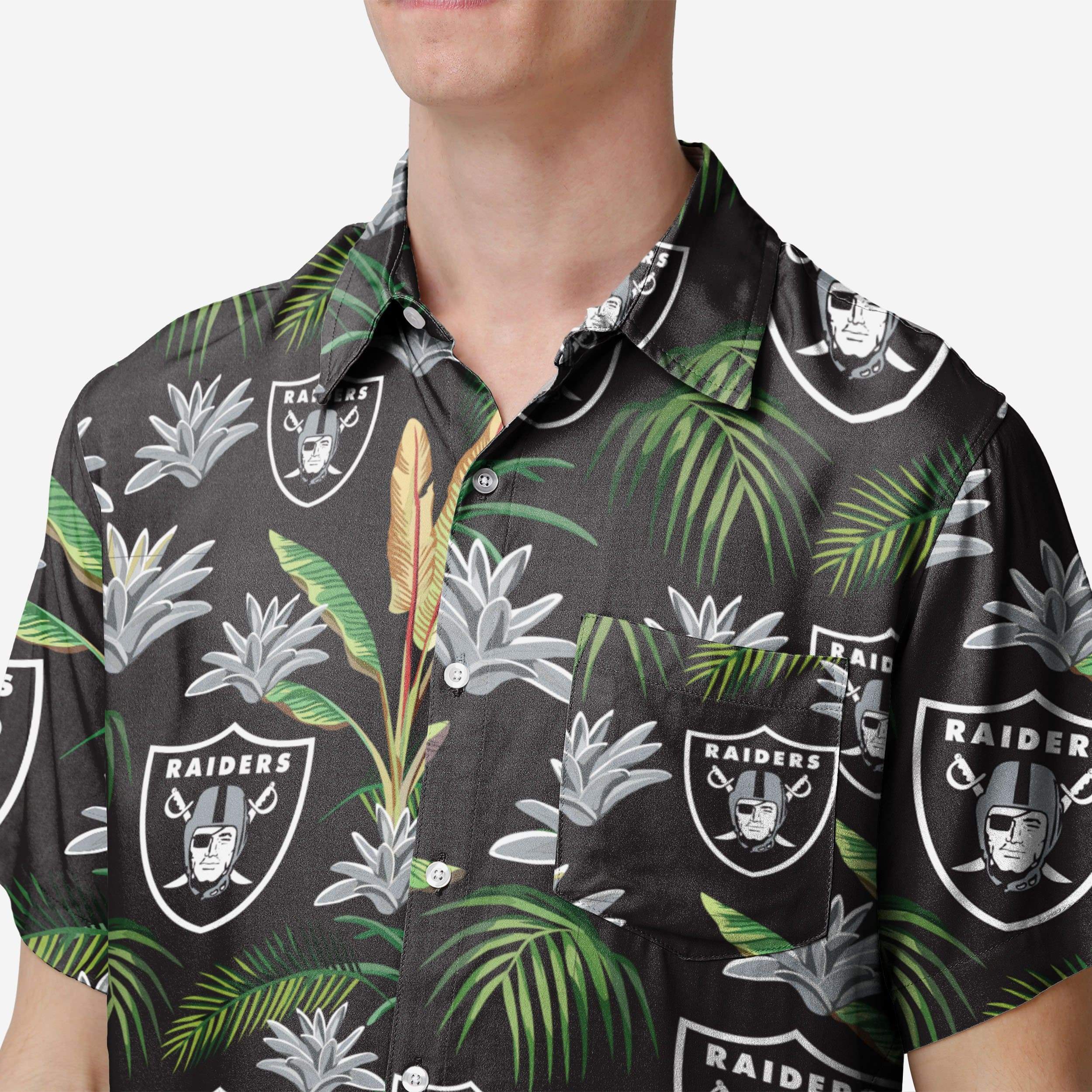 Las Vegas Raiders Victory Vacation Button-Up Shirt - The Ultimate Game-Day and Vacation Essential