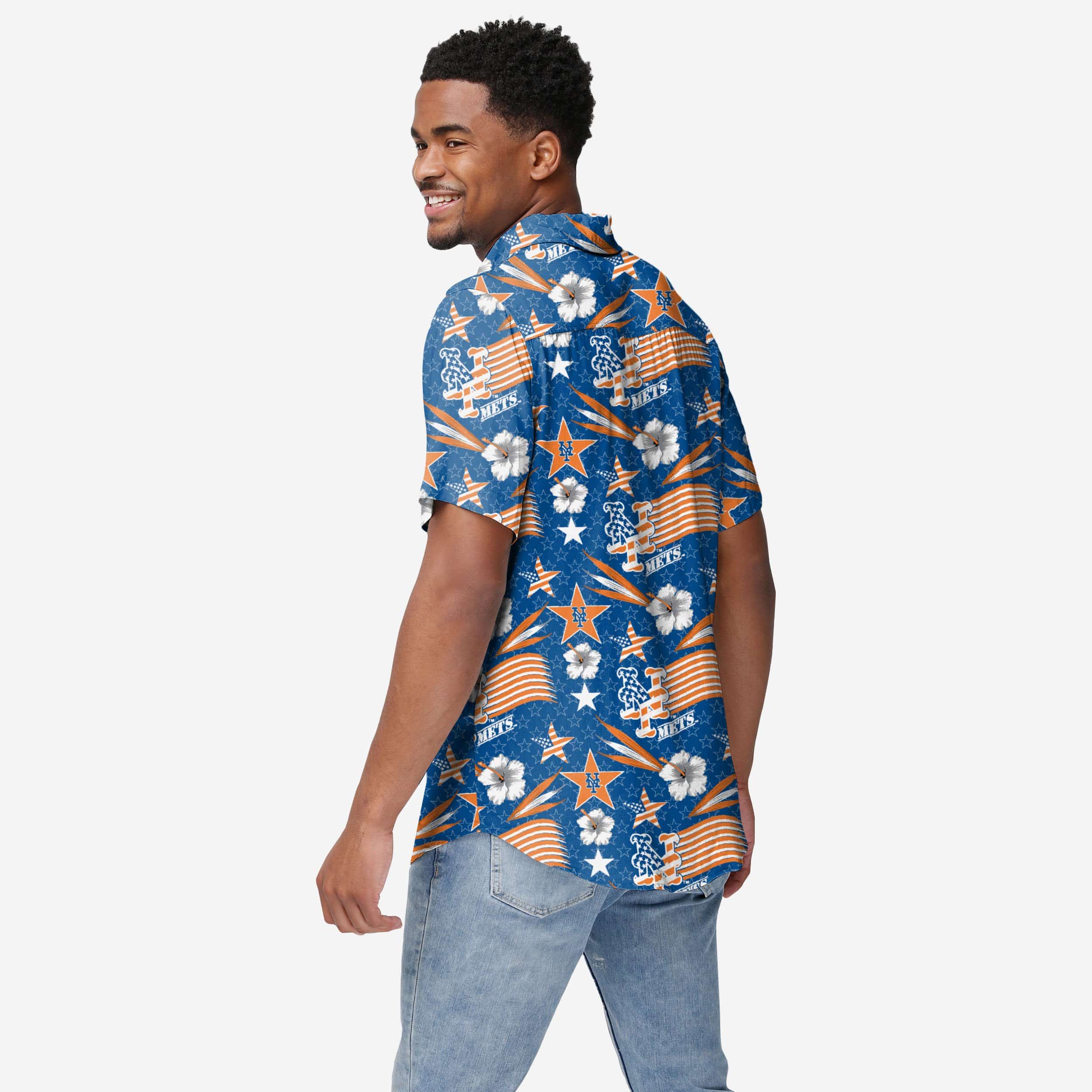 New York Mets Americana Stylish Button Up Shirt