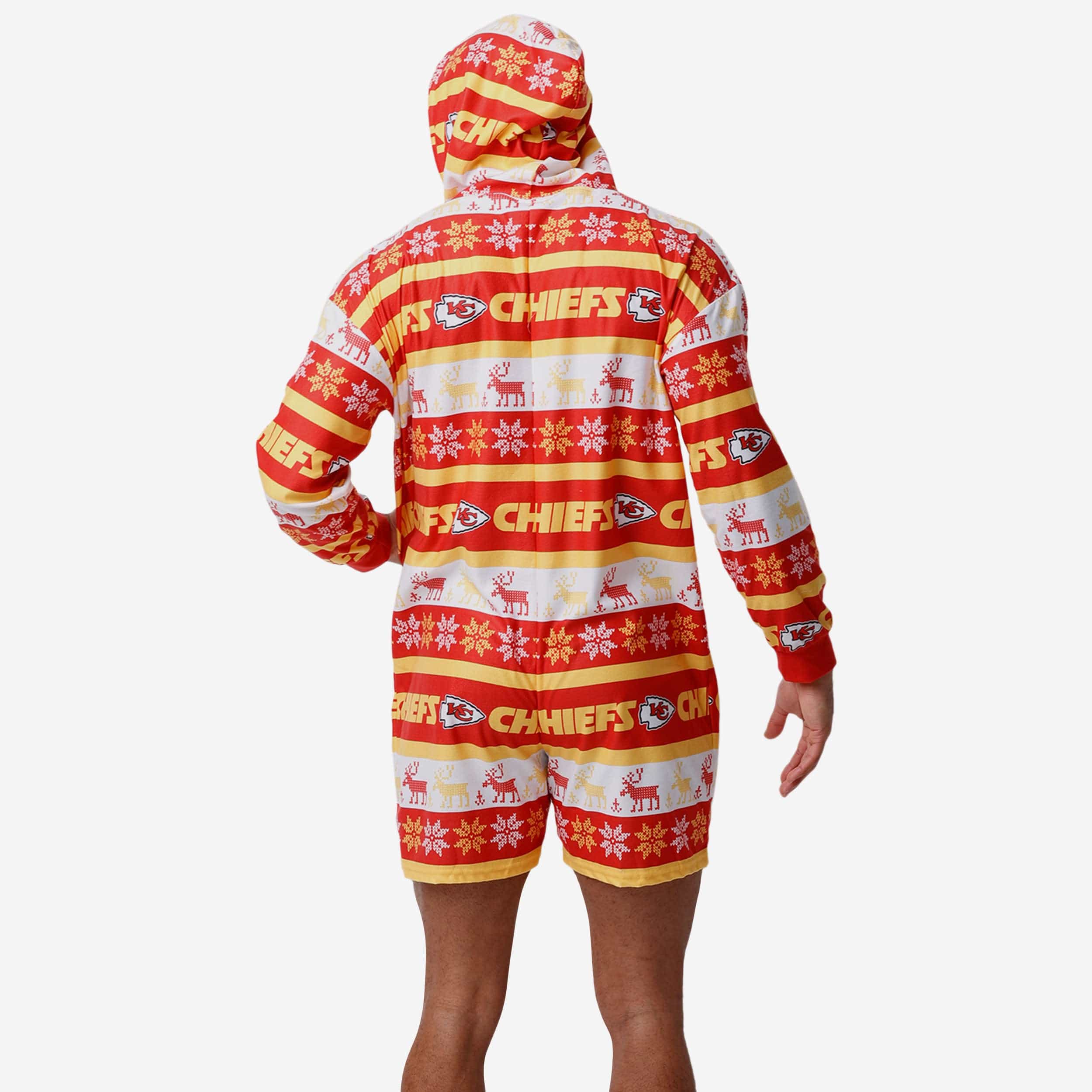 Kansas City Chiefs Super - Cozy Short One - Piece Pajamas