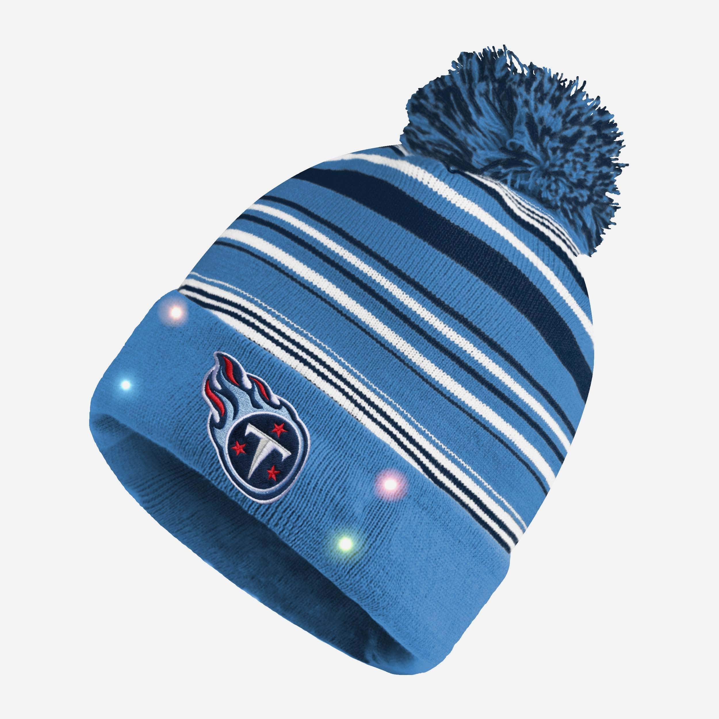 Tennessee Titans Stunning Horizontal Stripe Light-Up Beanie