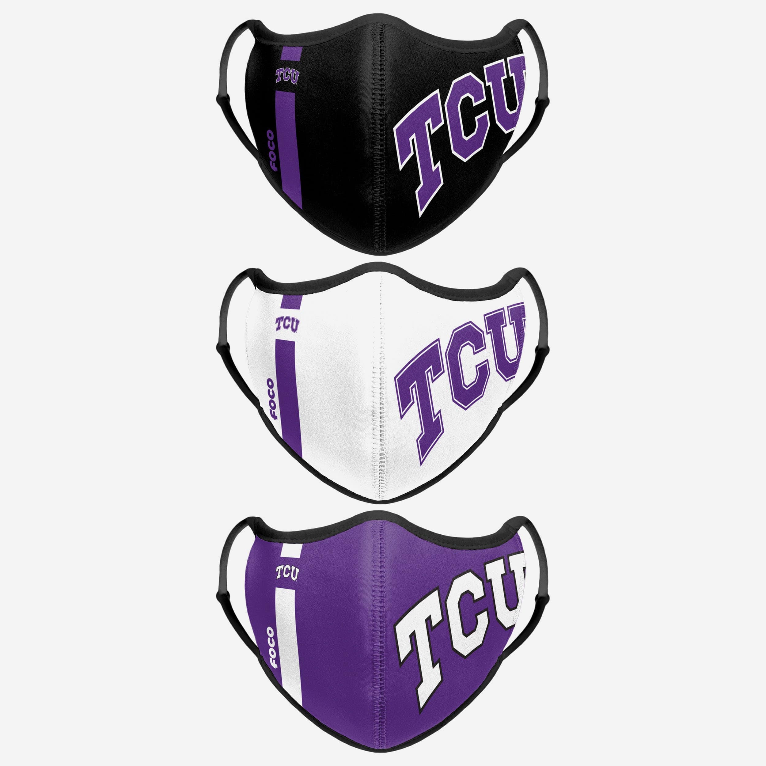 TCU Horned Frogs 3-Pack Sports Face Cover - Represent Your Team in Style!