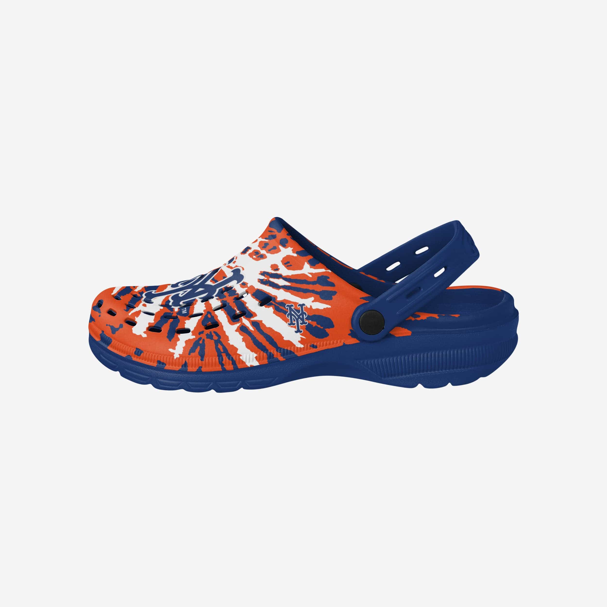 New York Mets Stylish Tie - Dye Clogs with Straps