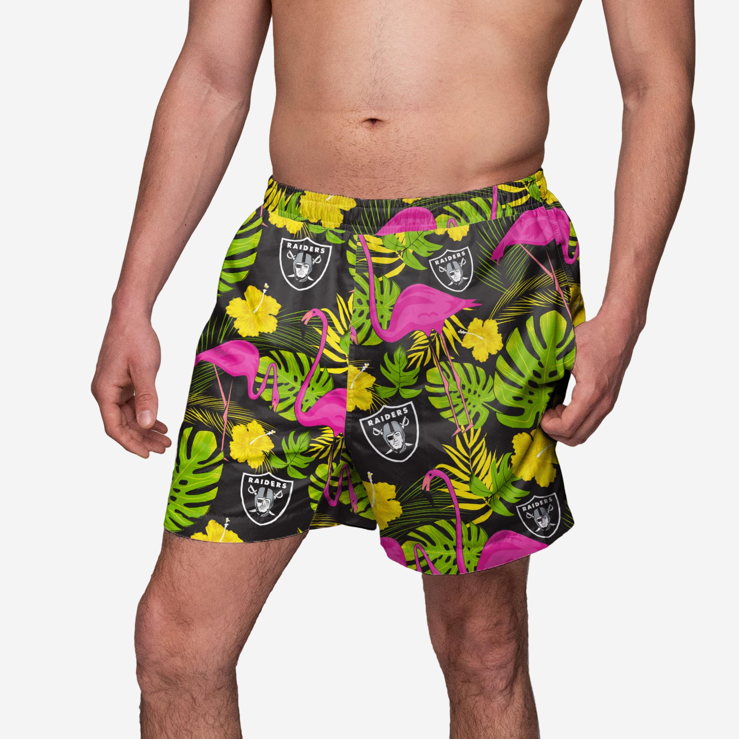 Exciting Las Vegas Raiders Highlight Swimming Trunks