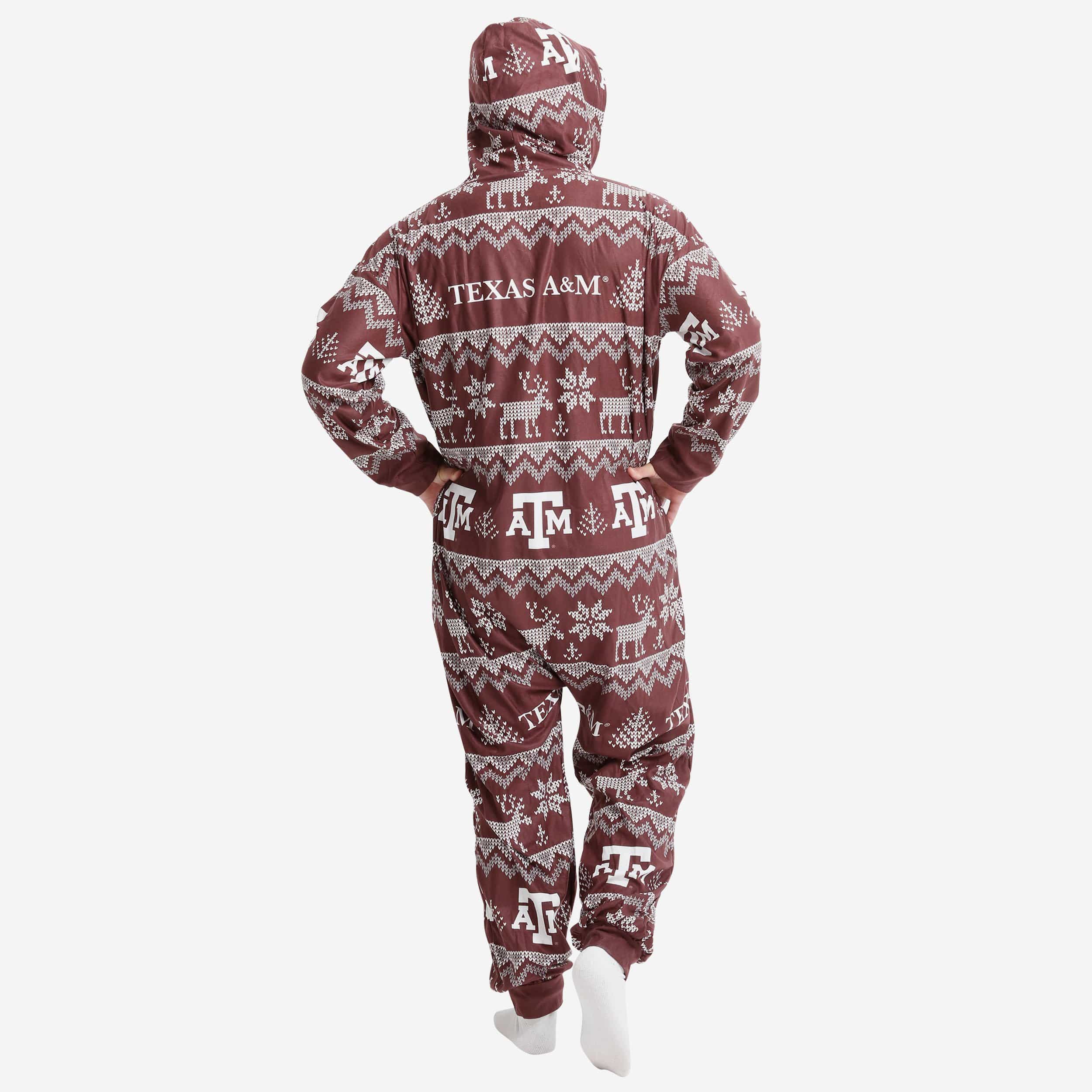 Texas A&M Aggies Festive One-Piece Pajamas - Perfect for Holidays!