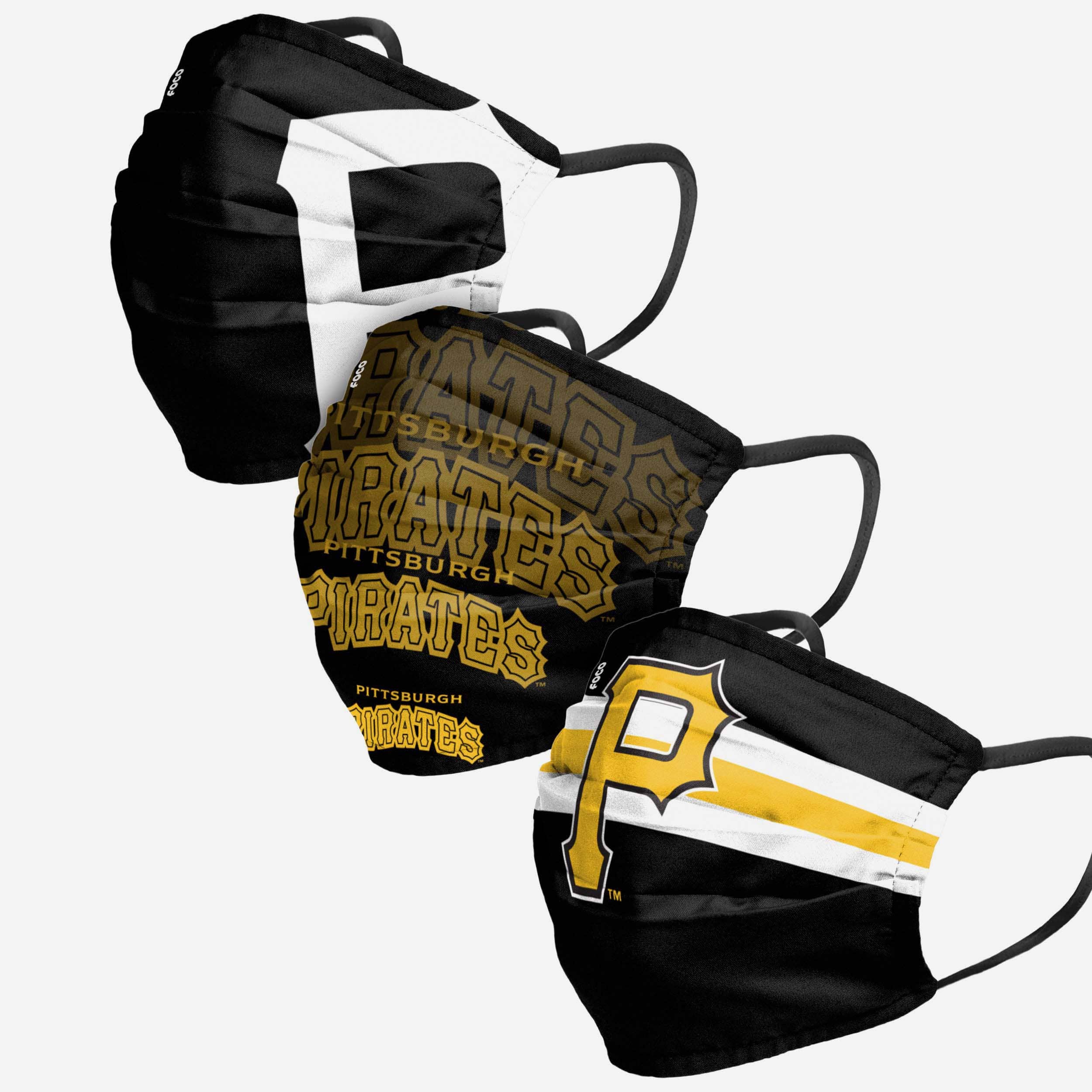 Pittsburgh Pirates Matchday 3-Pack Face Cover - Show Your Team Spirit!