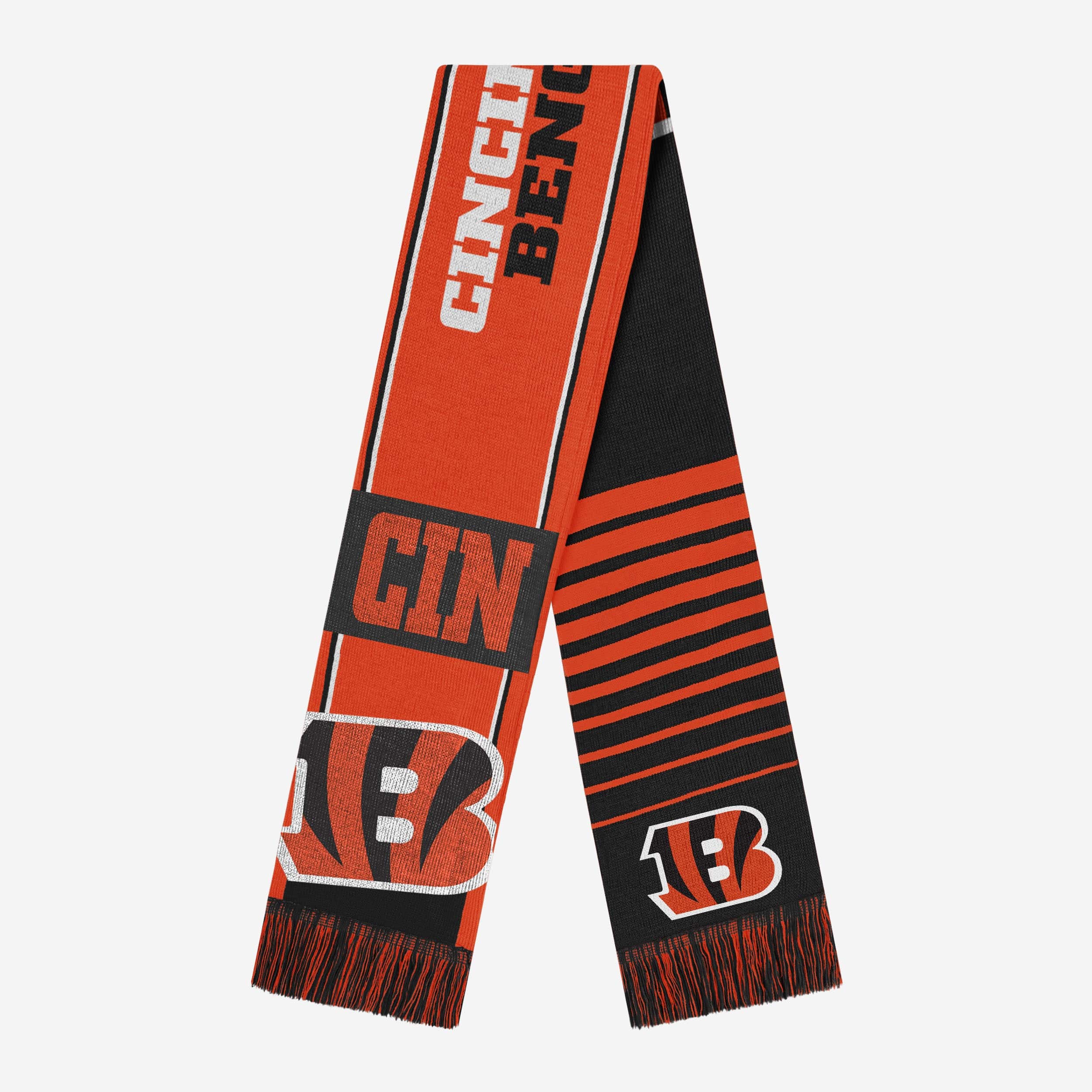 Cincinnati Bengals Double-Sided Reversible Scarf: Show Your Team Spirit!