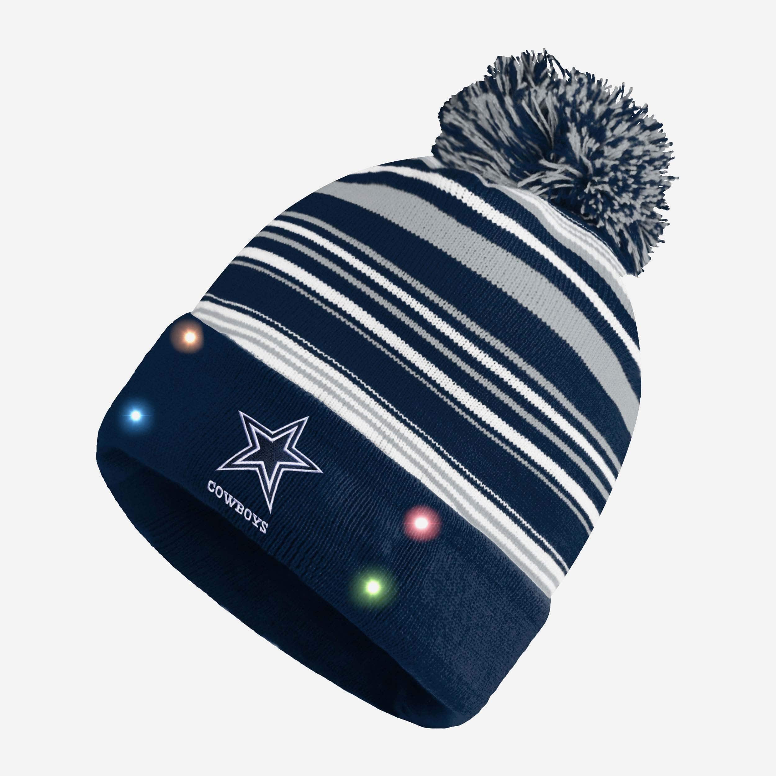 Dallas Cowboys Super Cool Horizontal Stripe Light Up Beanie