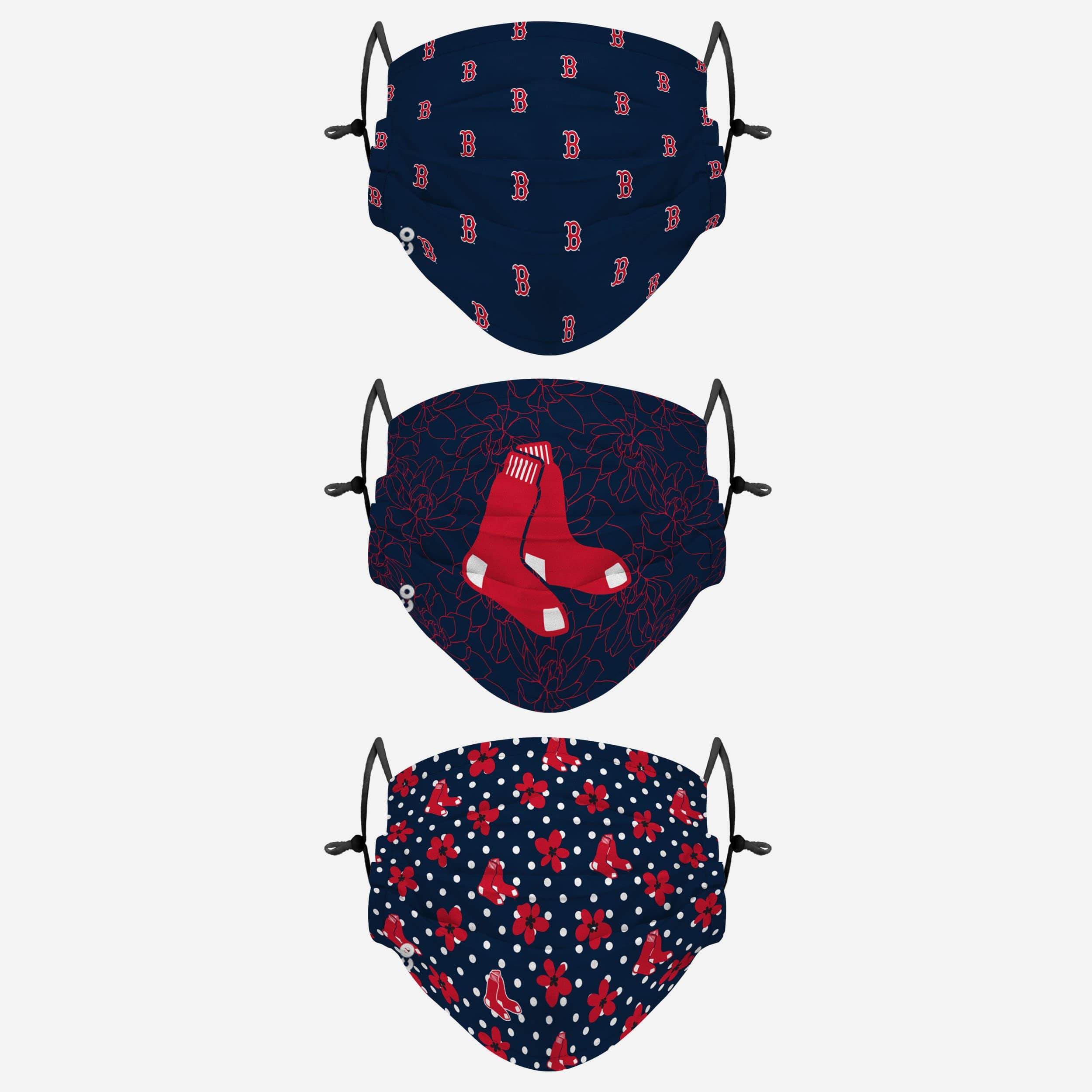 Boston Red Sox Gameday Gardener 3-Pack Fashion Face Covers - Show Your Team Spirit!