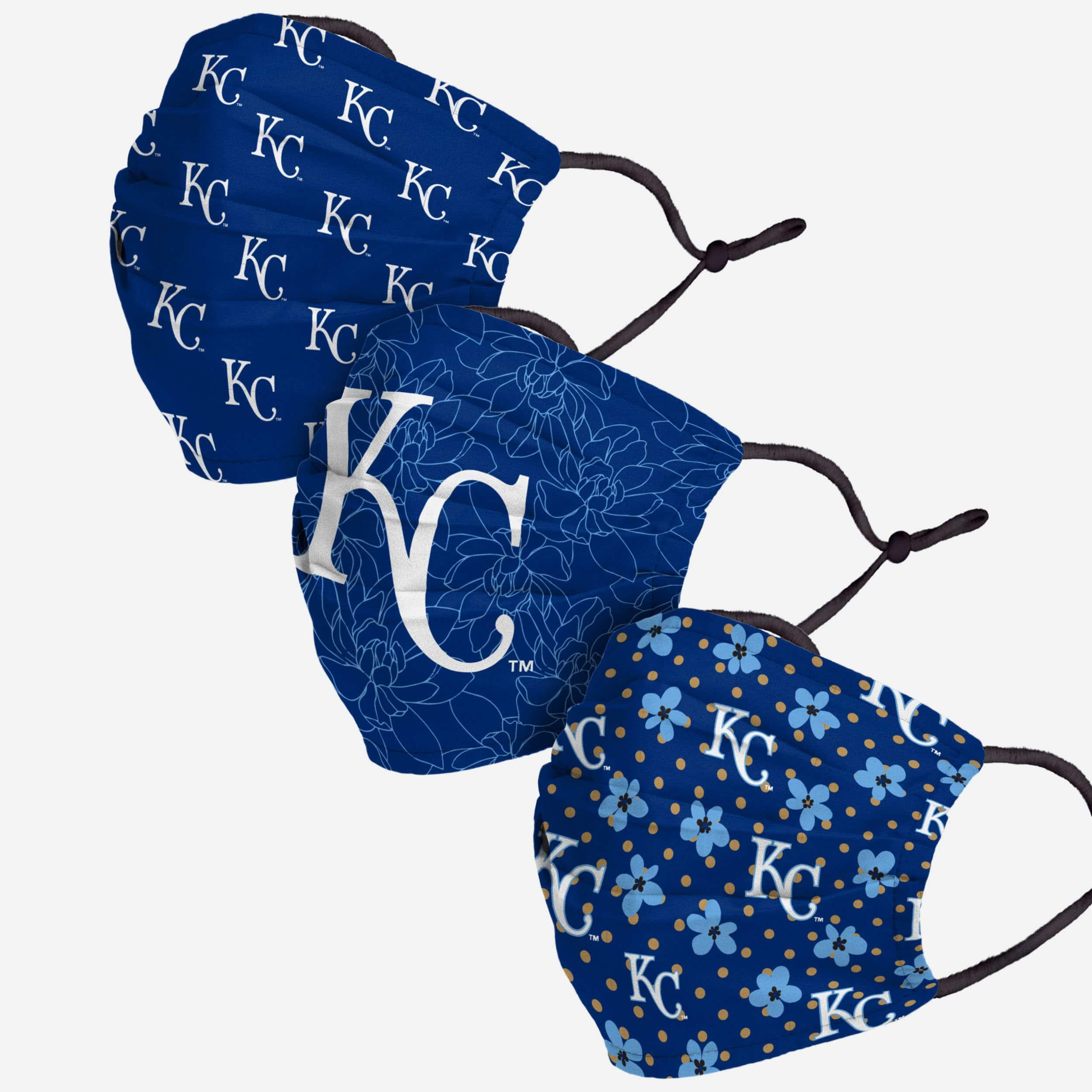 Kansas City Royals Gameday Gardener 3-Pack Fashion Face Covers - Show Your Team Spirit!