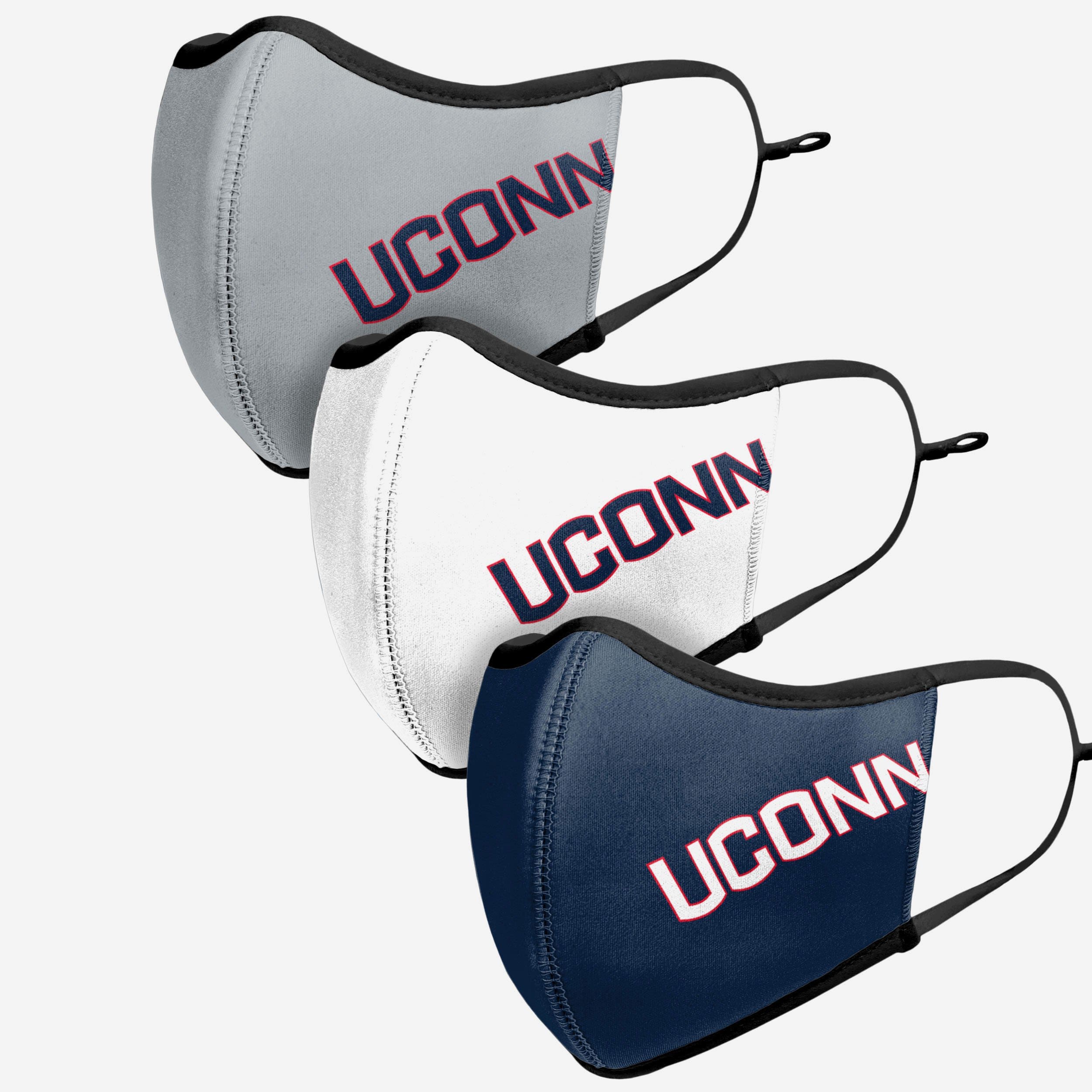 UConn Huskies Sports 3-Pack Face Covers - Show Your Team Spirit!