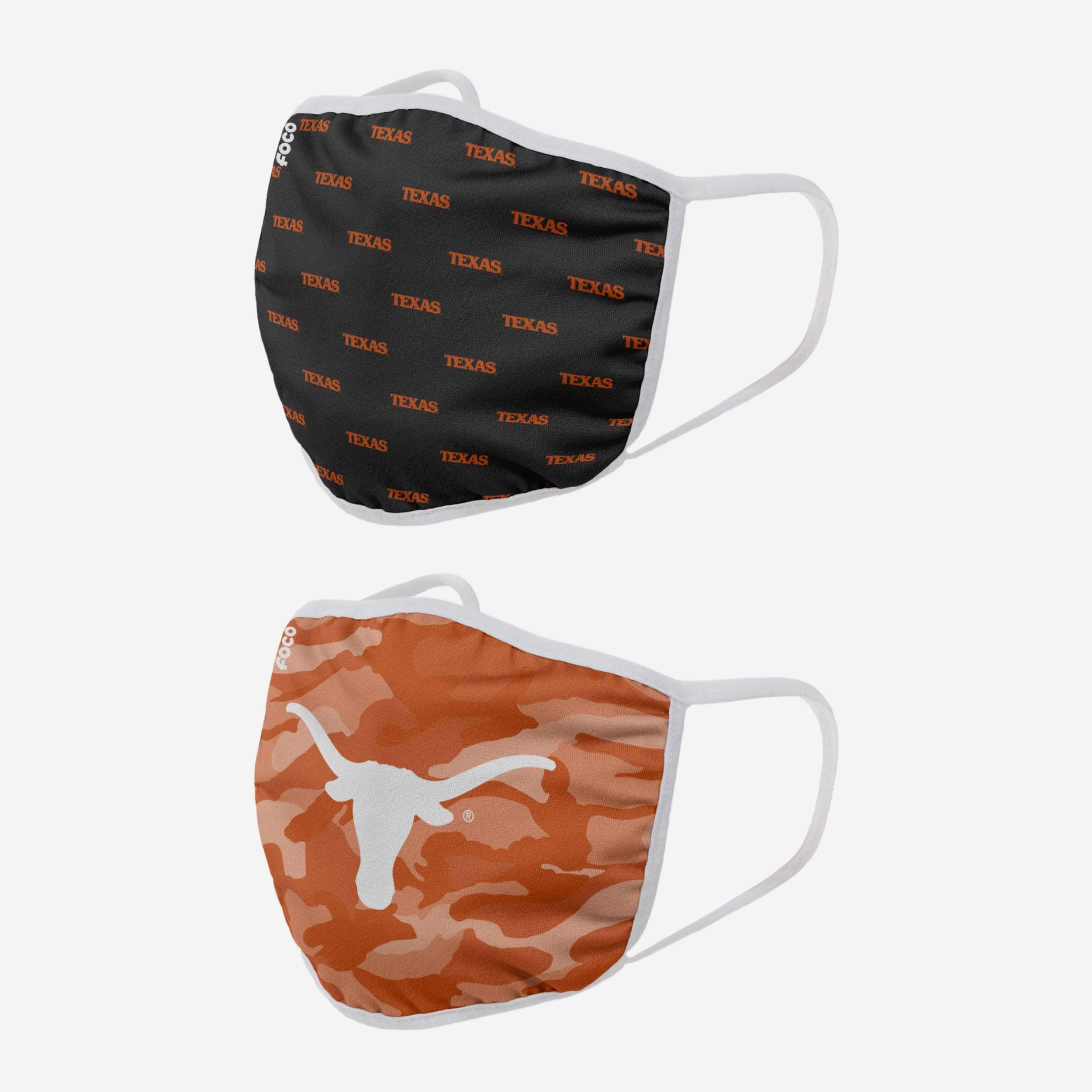 Texas Longhorns Dynamic 2-Pack Face Covers - Show Your Team Spirit!