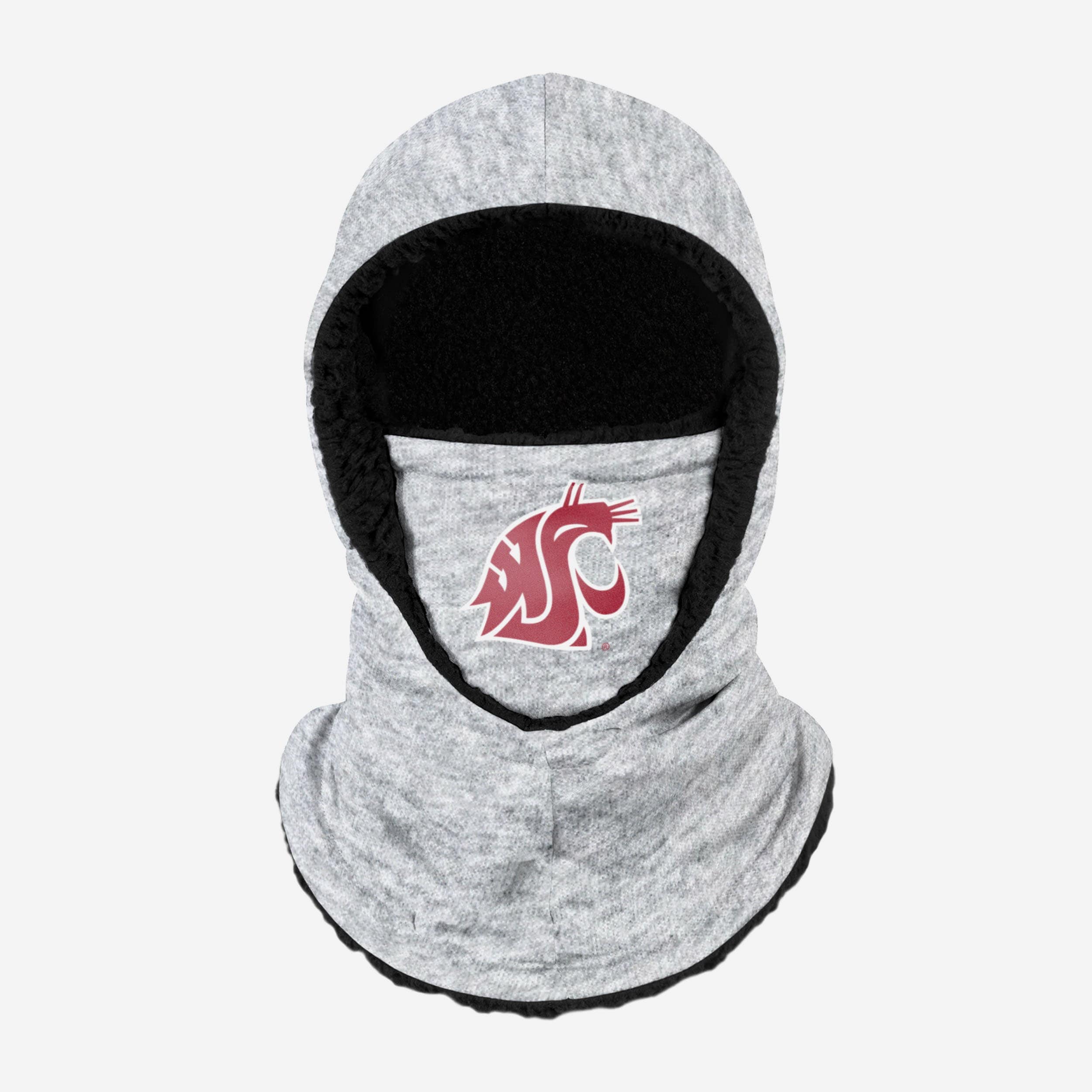 Washington State Cougars Heather Grey Big Logo Hooded Gaiter - Your Must - Have Winter Accessory