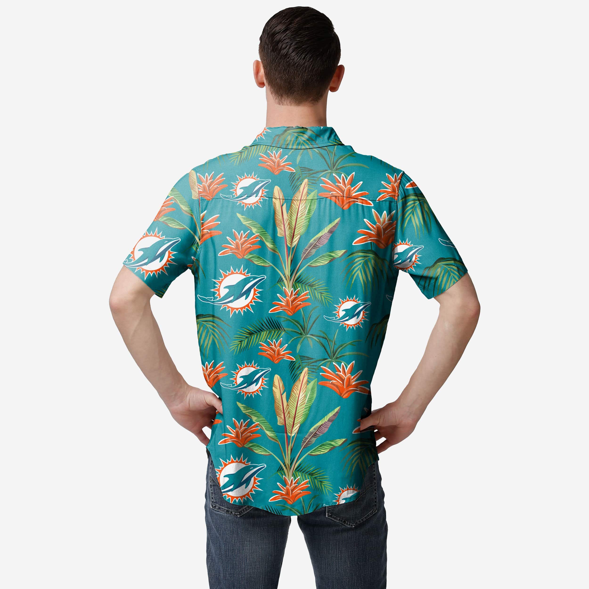 Miami Dolphins Victory Vacation Button-Up Shirt: Unleash Your Team Spirit!