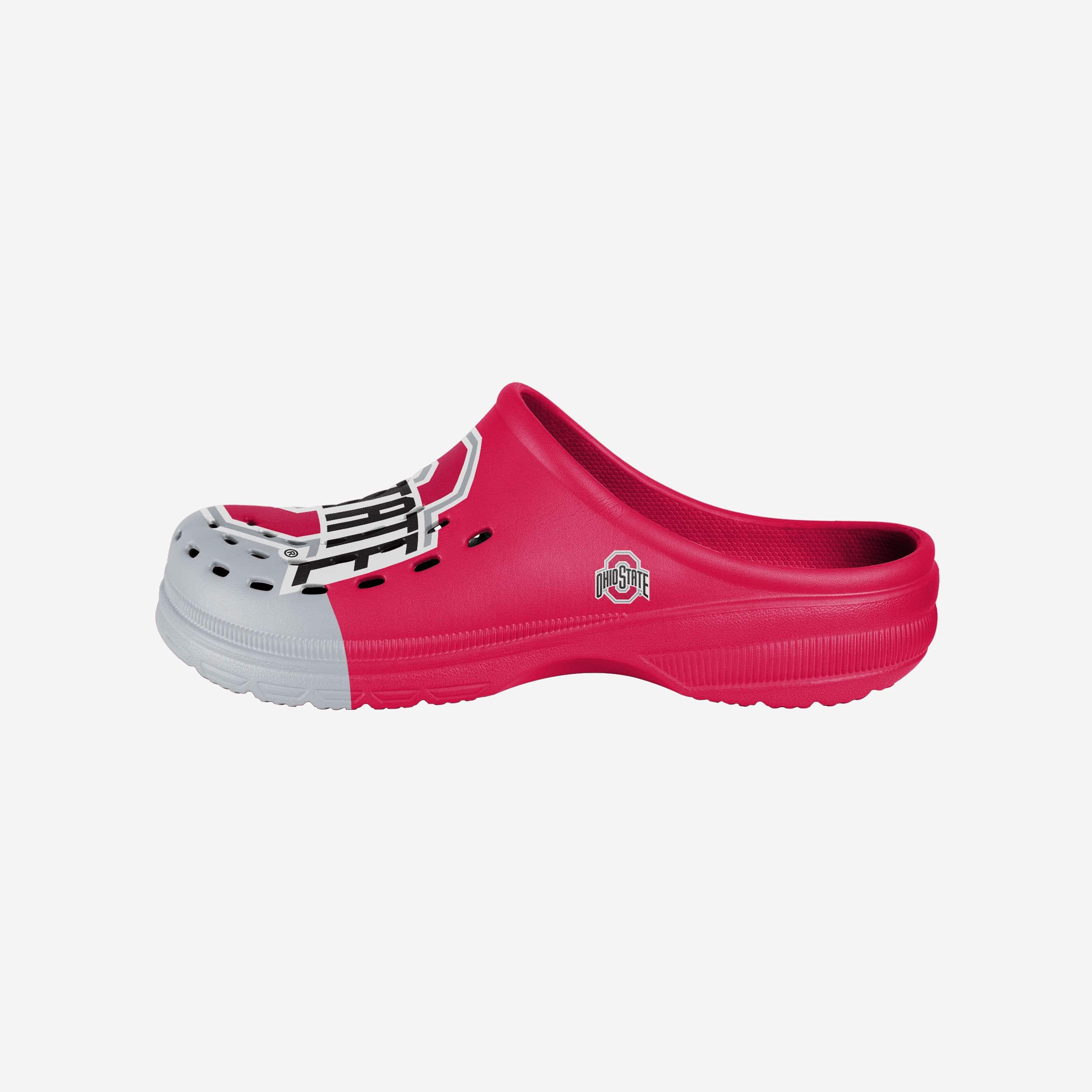 Ohio State Buckeyes Colorblock Big Logo Clogs - Stylish Team Spirit Footwear