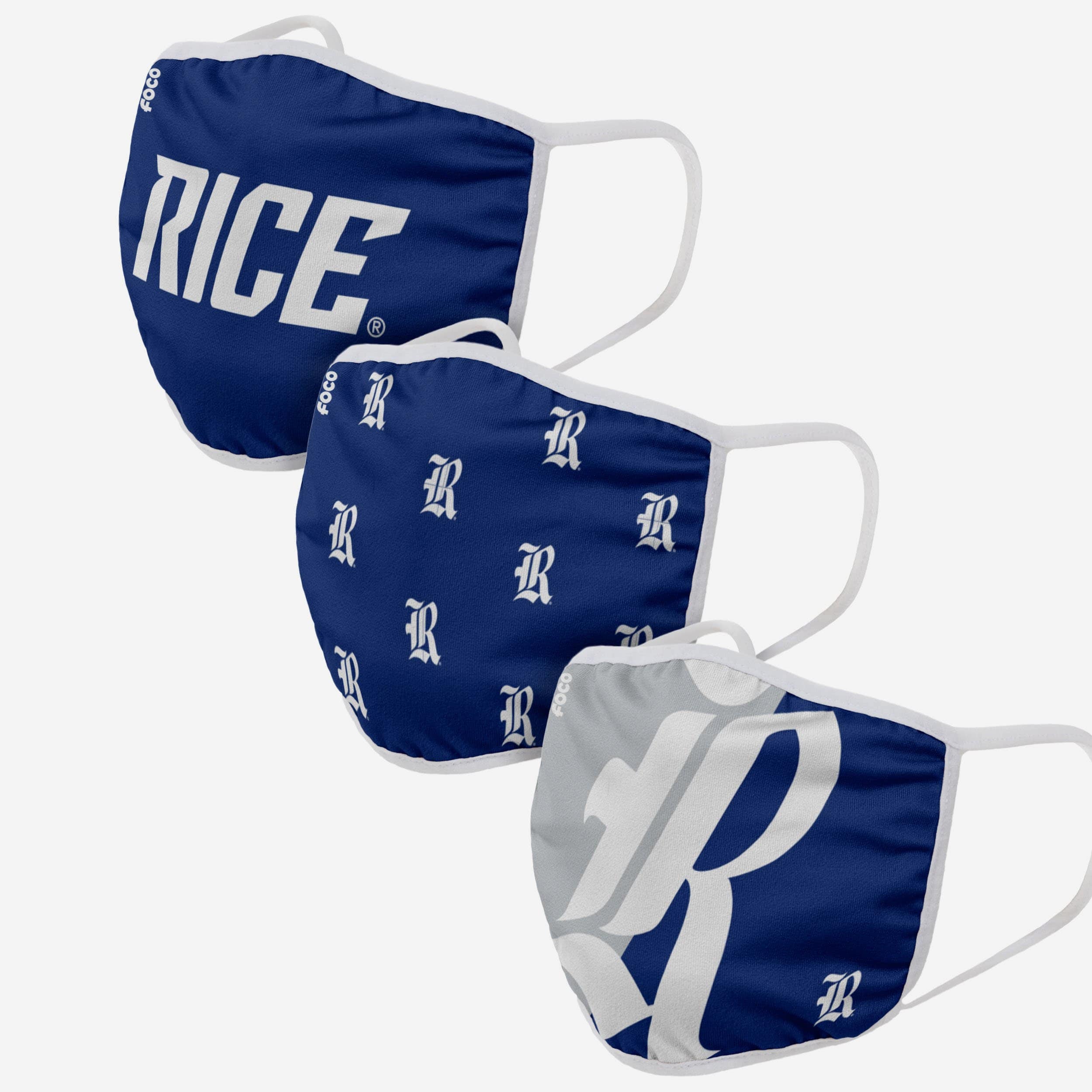 Rice Owls 3-Pack Fashionable Face Covers - Represent Your Team in Style!