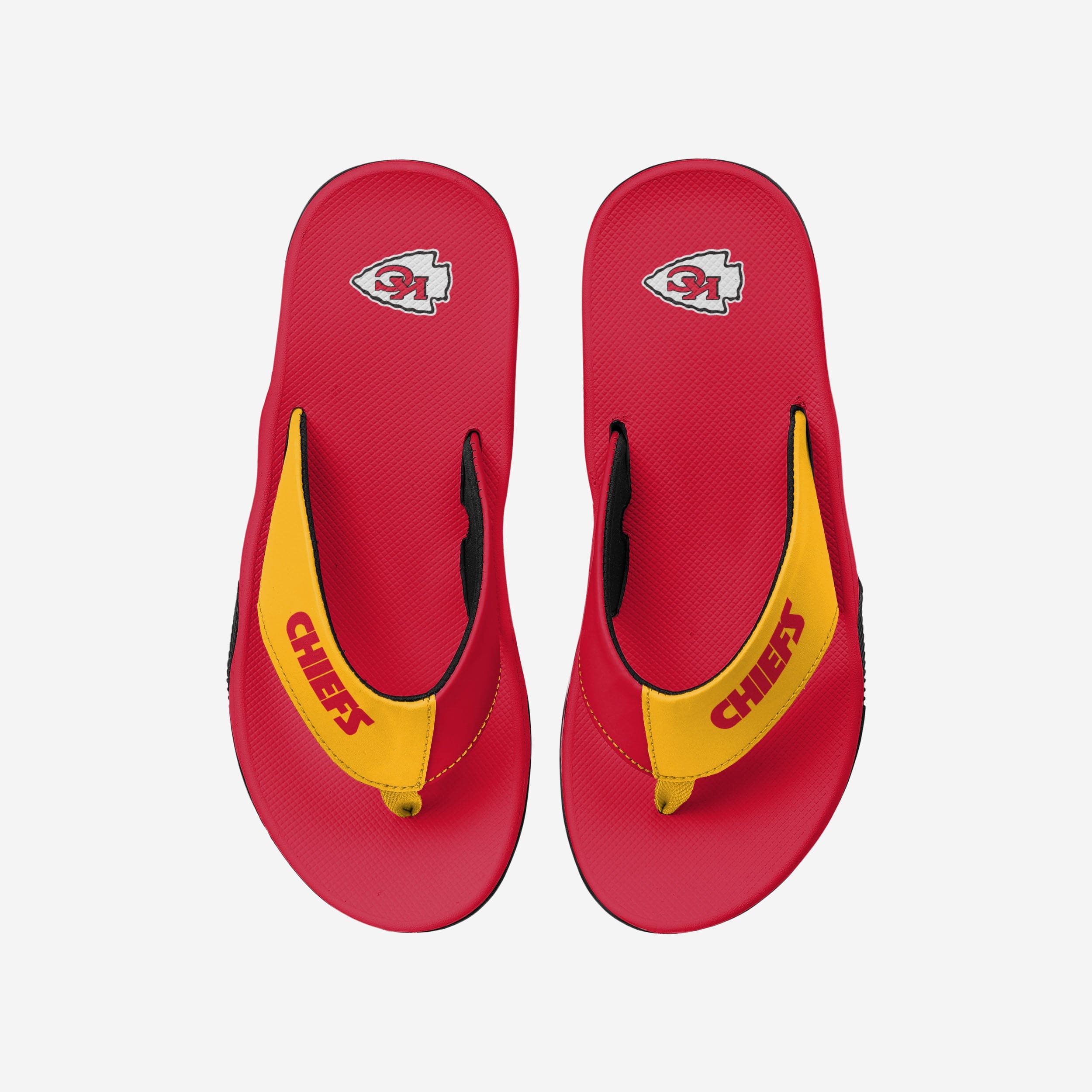 Kansas City Chiefs Team Color Contour Flip Flops - Must-Have for Fans!