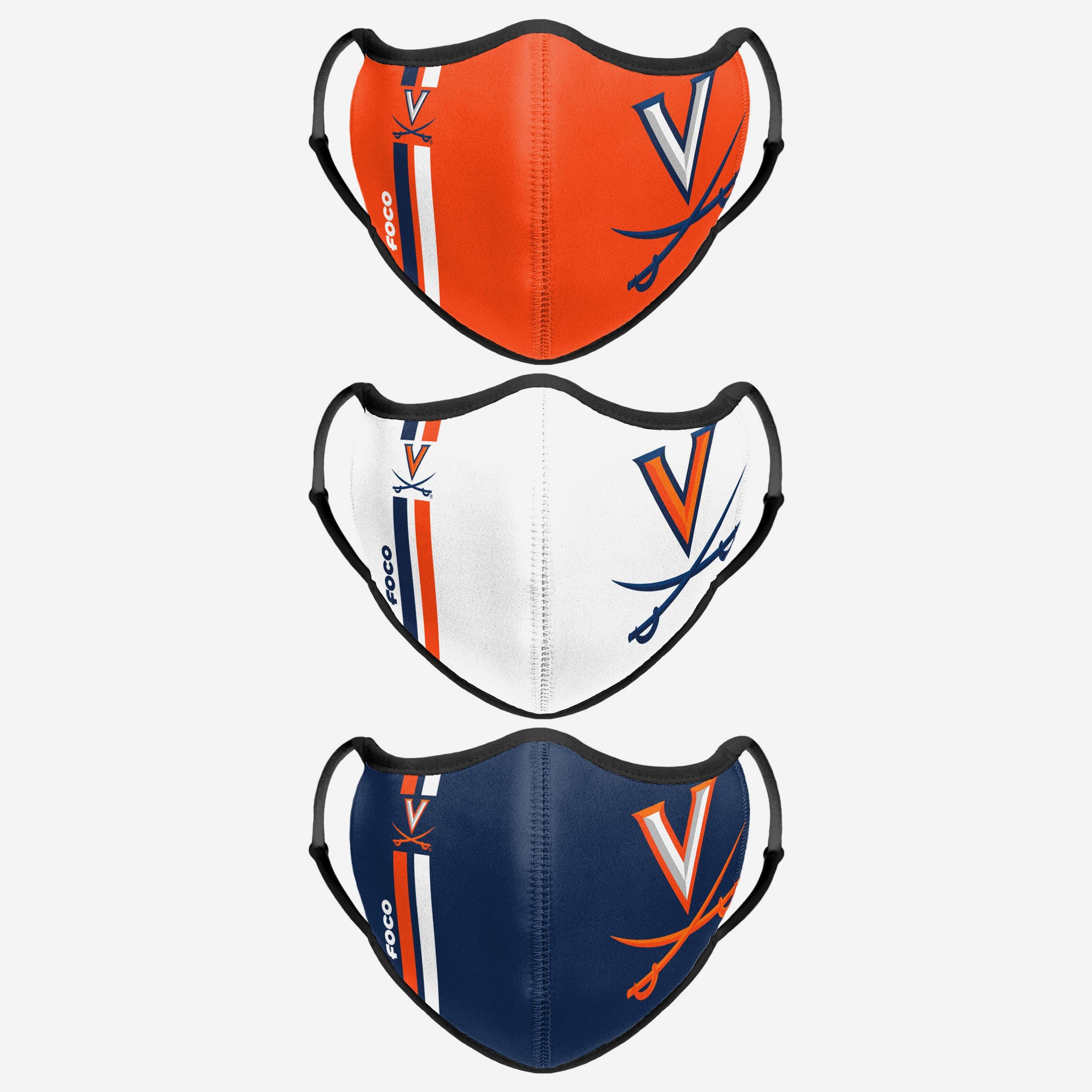 Virginia Cavaliers 3-Pack Sports Face Cover - Show Your Team Spirit!