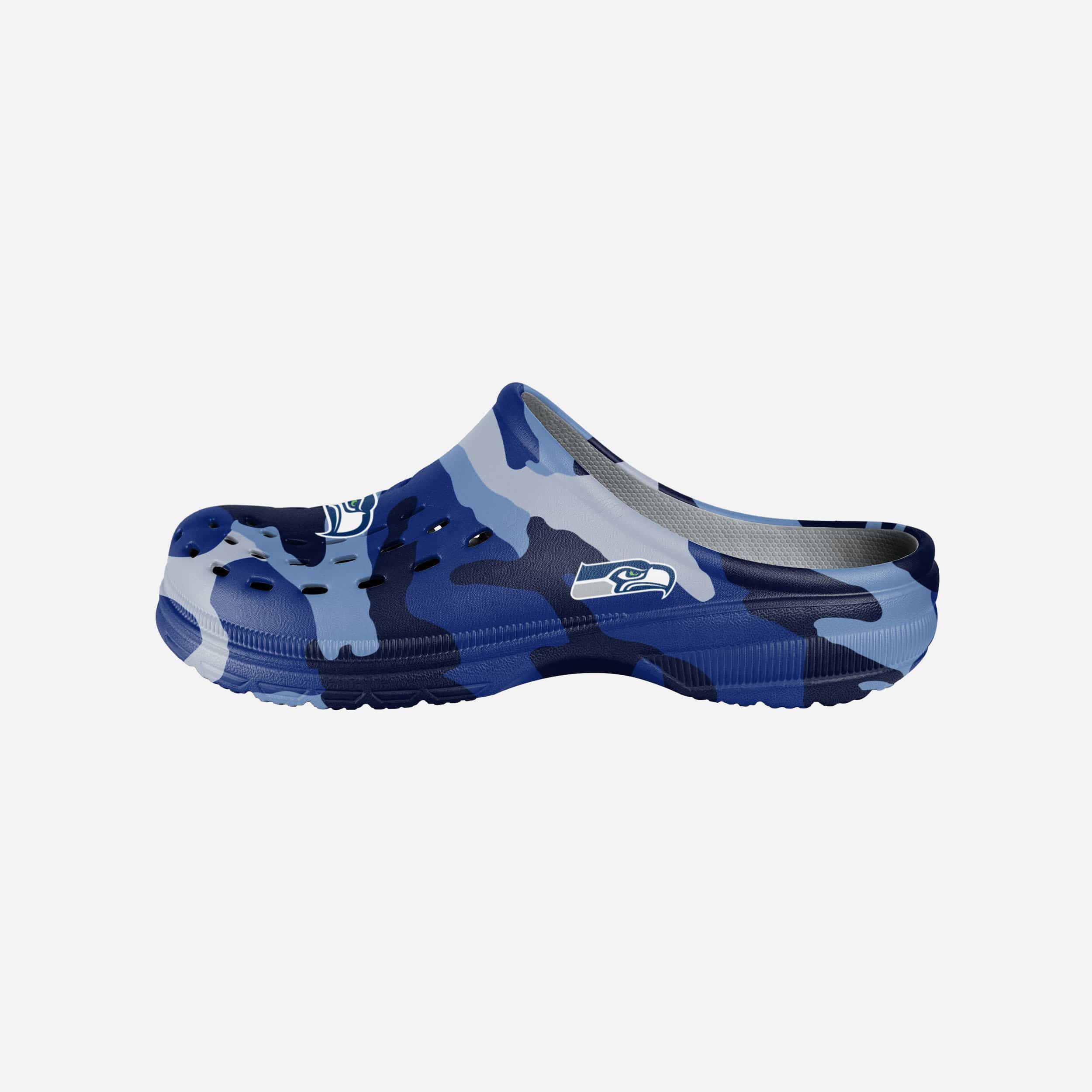 Seattle Seahawks Tonal Camo Clogs - Show Your Fandom!