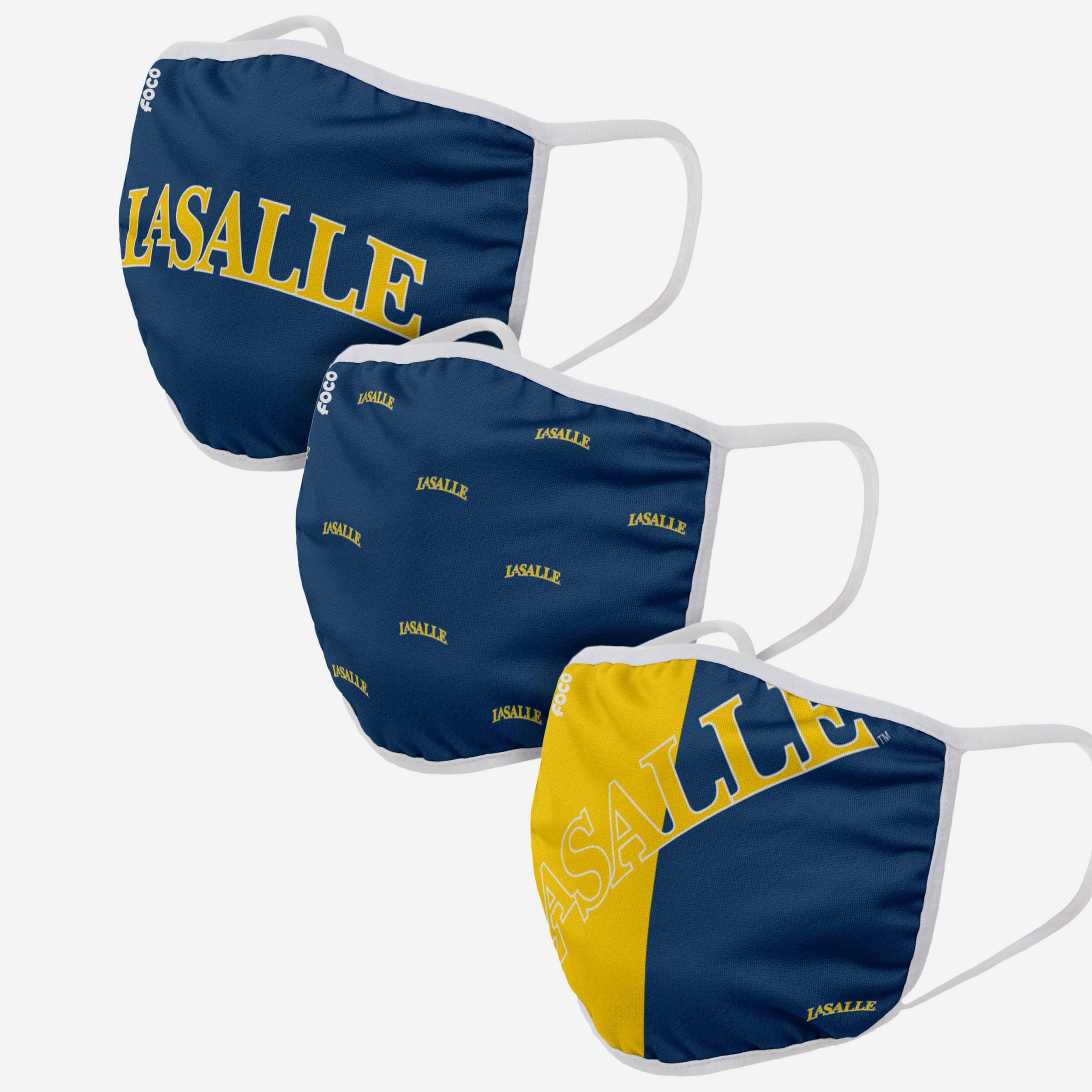La Salle Explorers 3-Pack Team Spirit Face Covers