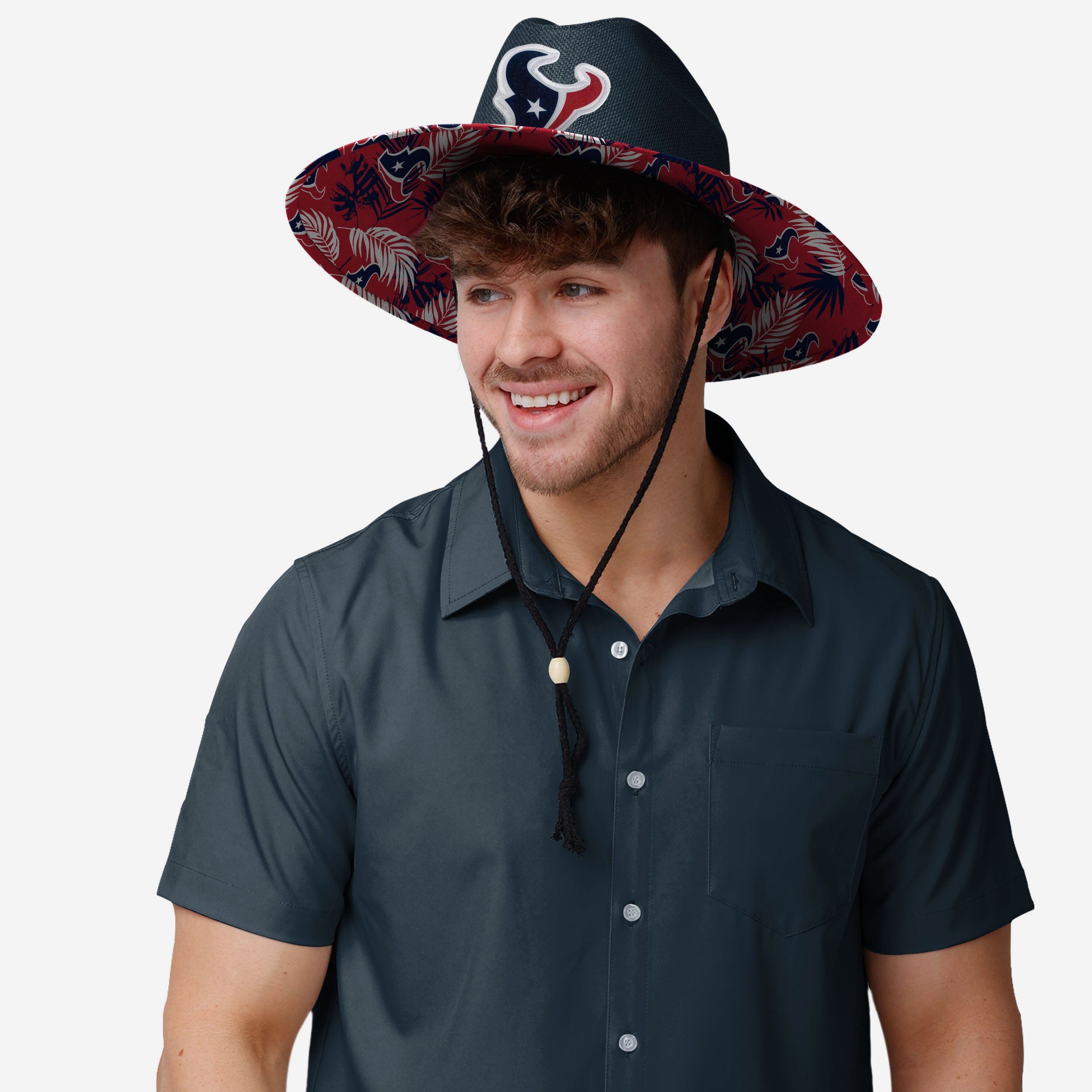 Houston Texans Stylish Team Color Straw Hat