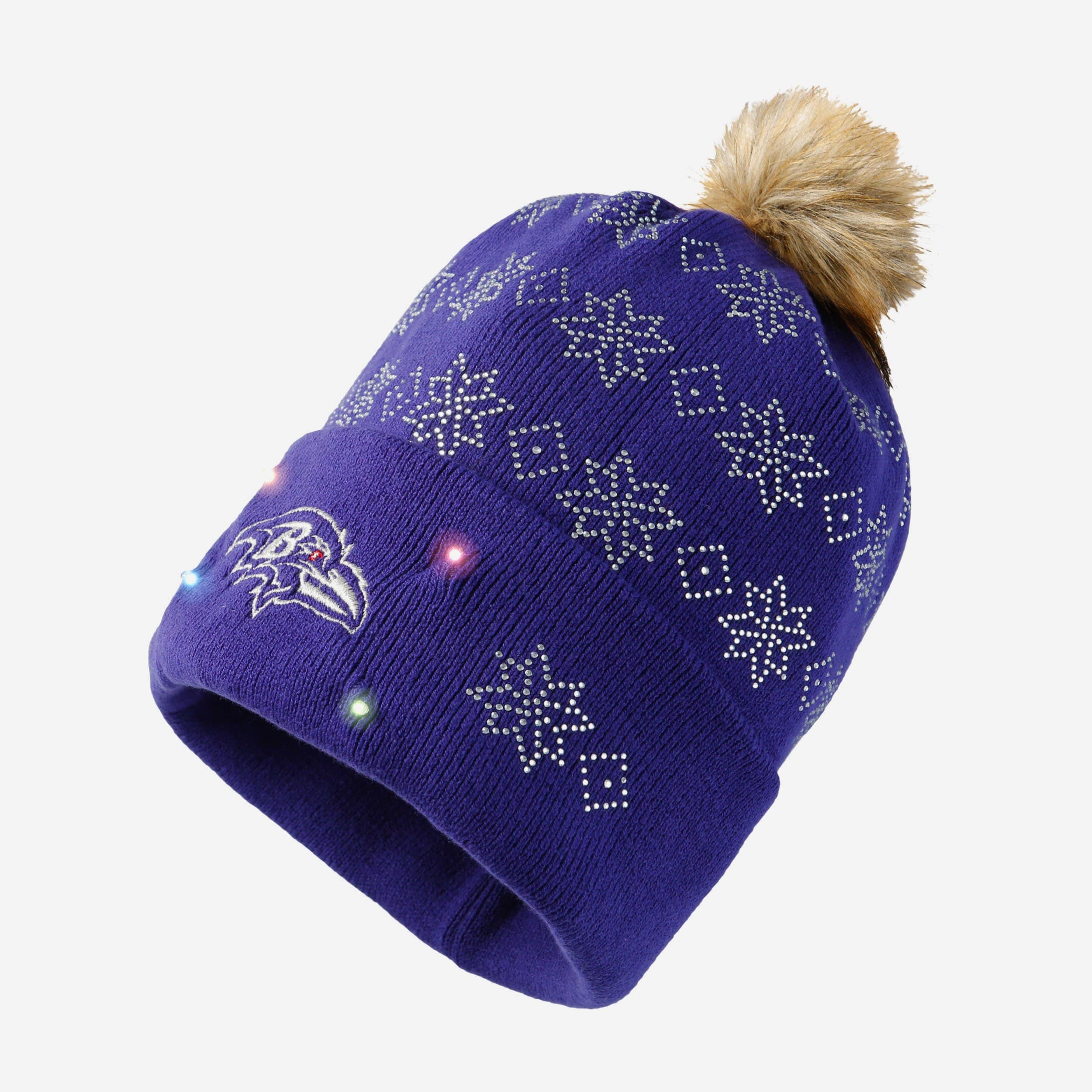Baltimore Ravens Sparkling Light-Up Beanie: Show Your Team Spirit!